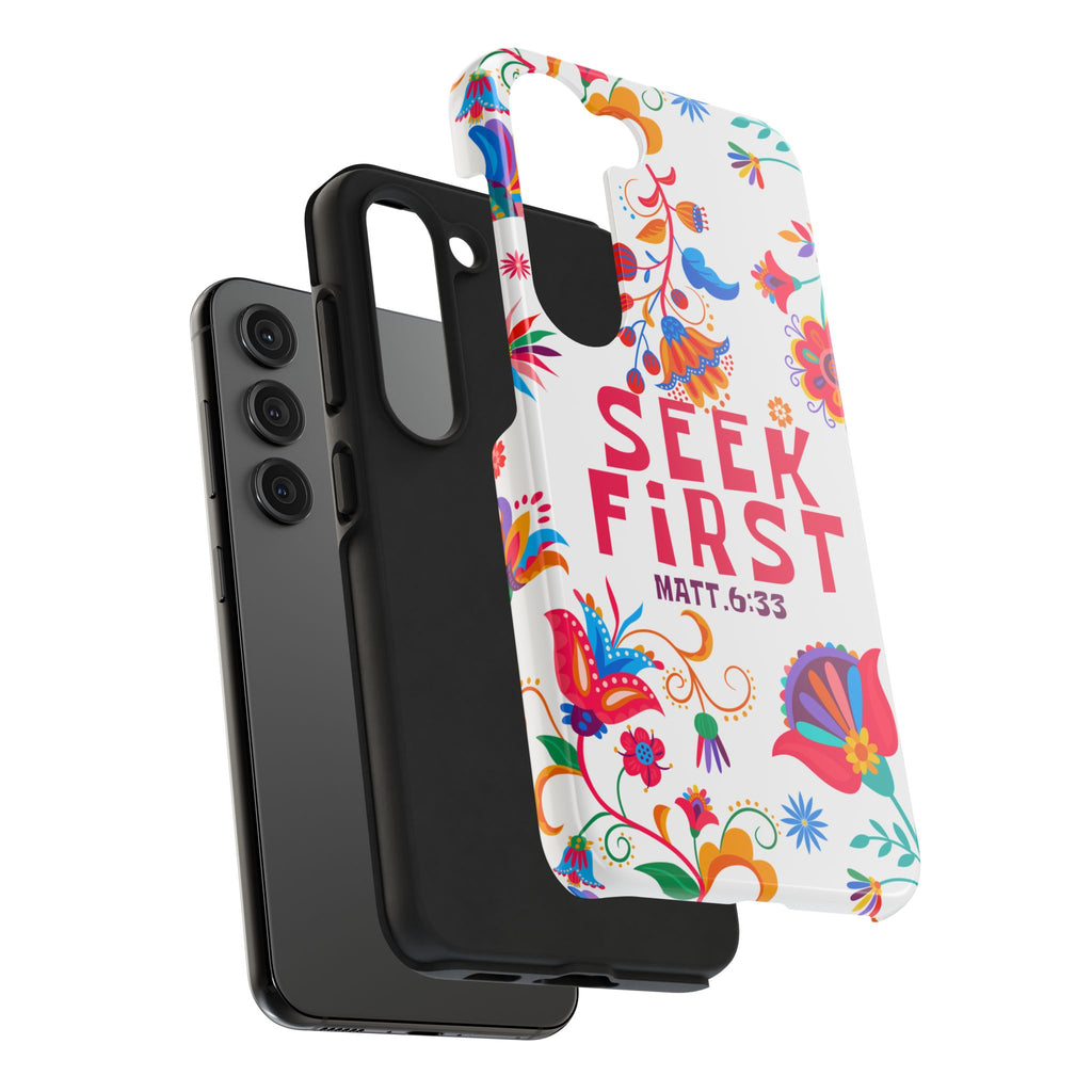 Seek First – Matthew 6:33 Phone Case | Live the Verse Collection