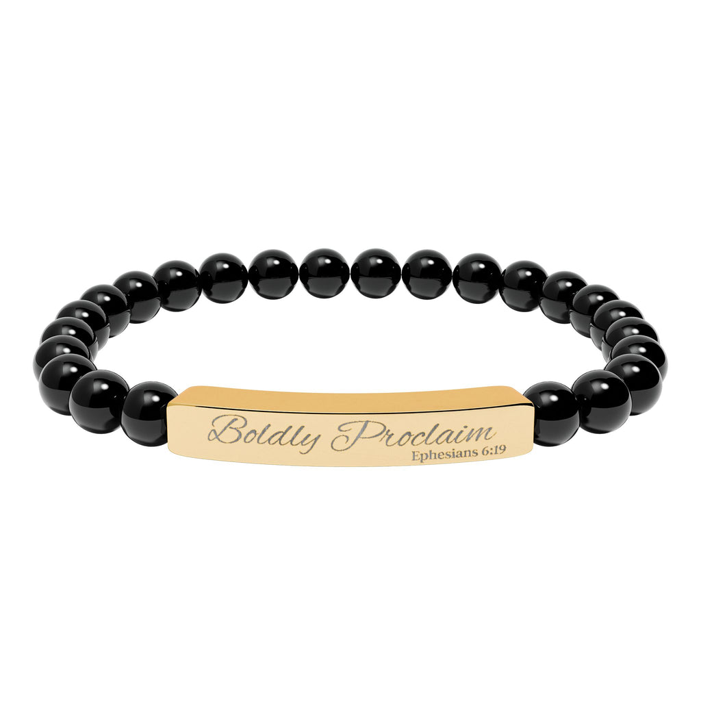 Boldly Proclaim – Ephesians 6:19 – Beaded Bracelet | Live the Verse | all4HIM