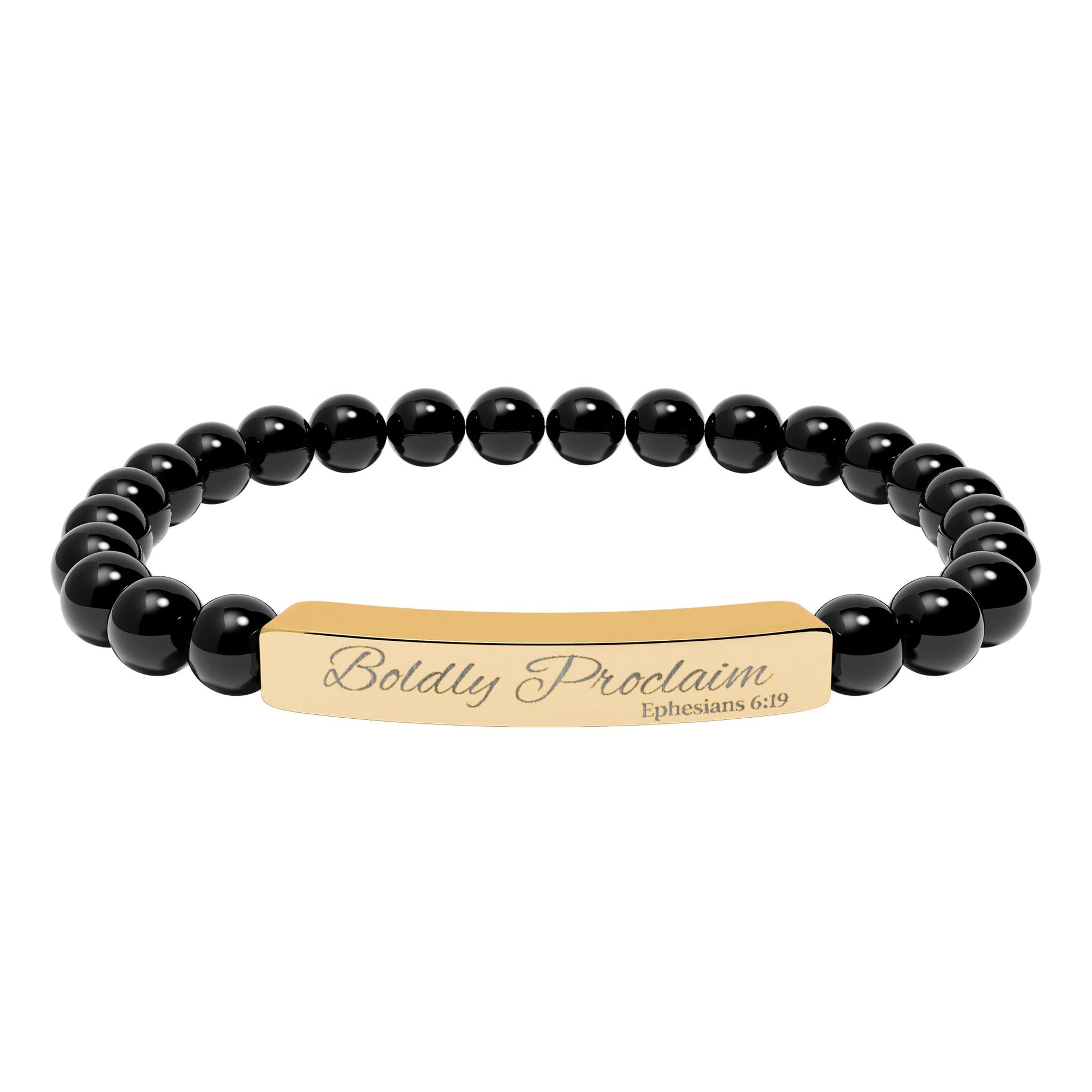 Boldly Proclaim – Ephesians 6:19 – Beaded Bracelet | Live the Verse | all4HIM