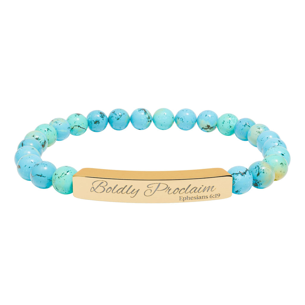 Boldly Proclaim – Ephesians 6:19 – Beaded Bracelet | Live the Verse | all4HIM
