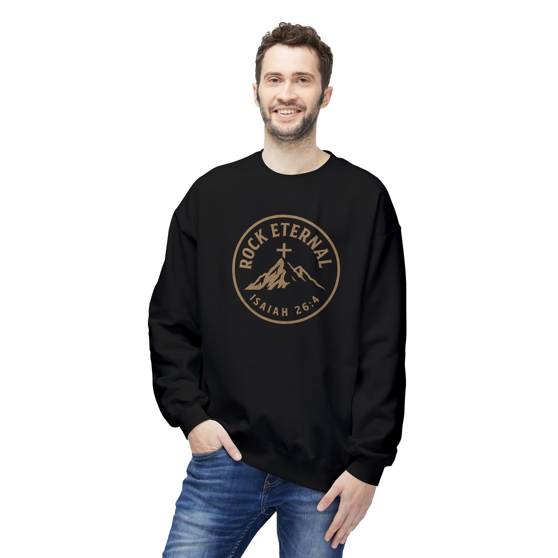 The Rock Eternal – Isaiah 26:4 – Crewneck | Live the Verse | all4HIM