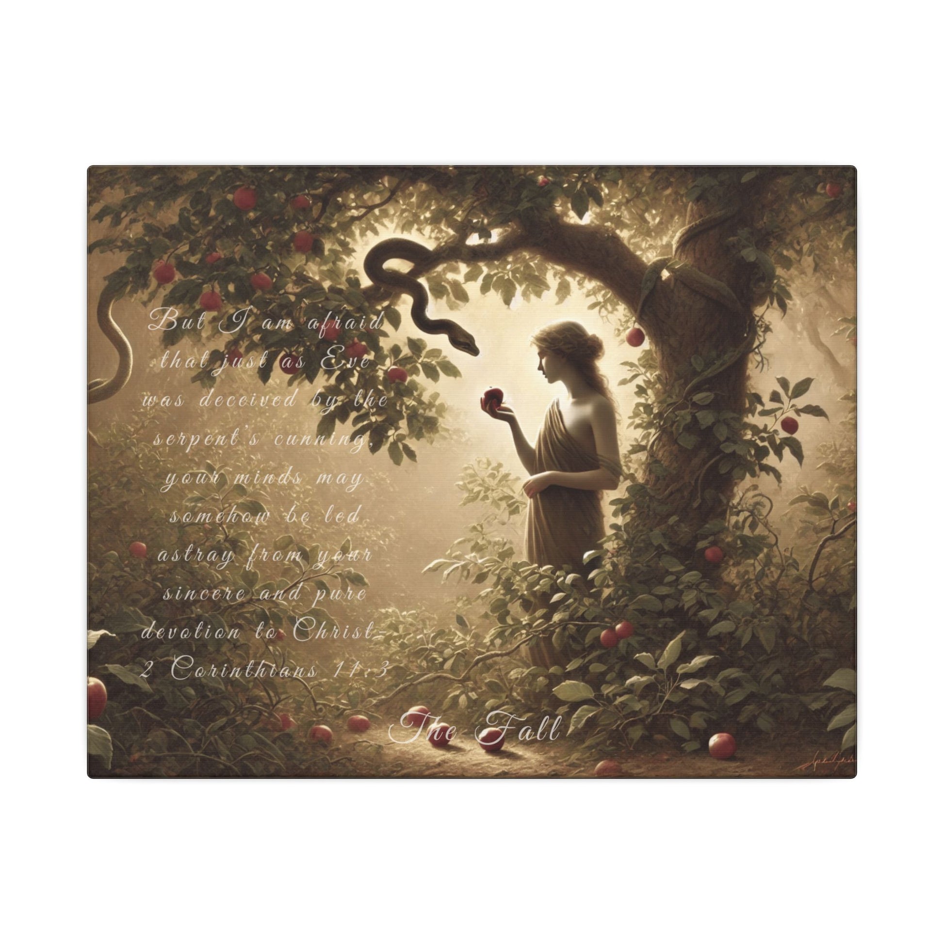 Sacred Scriptures: The Fall – 2 Corinthians 11:3 Canvas (20x16 and 10x8) | all4HIM Collection