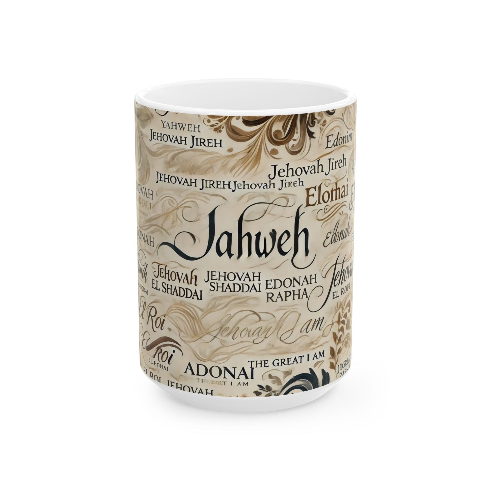 Fill Your Cup: Names of God – Christian Ceramic Mug (11oz / 15oz) | all4HIM Collection