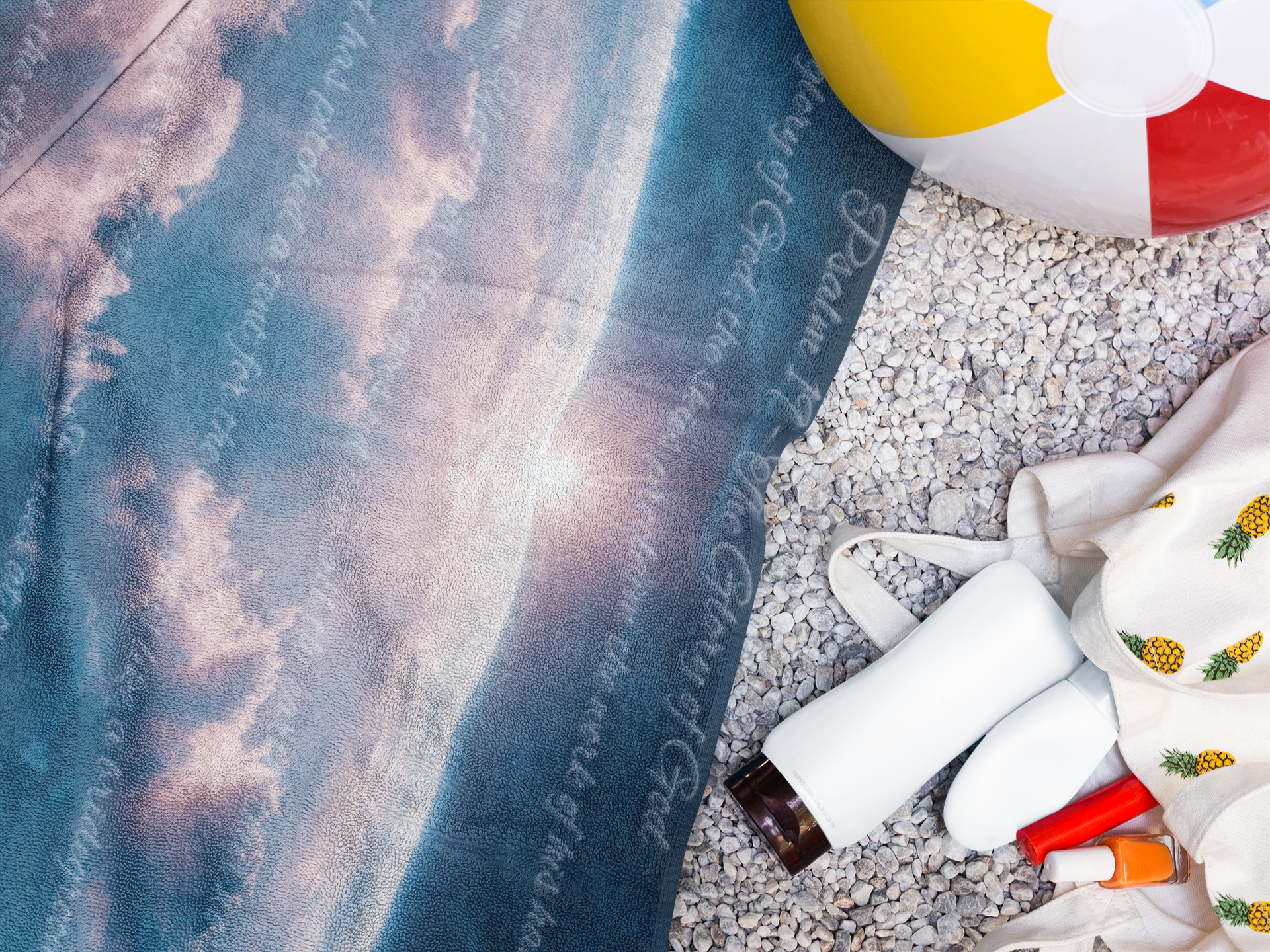 Sun, Sand, and Scripture: The Heavens Declare – Psalm 19 Beach Towel (30×60) | all4HIM Collection