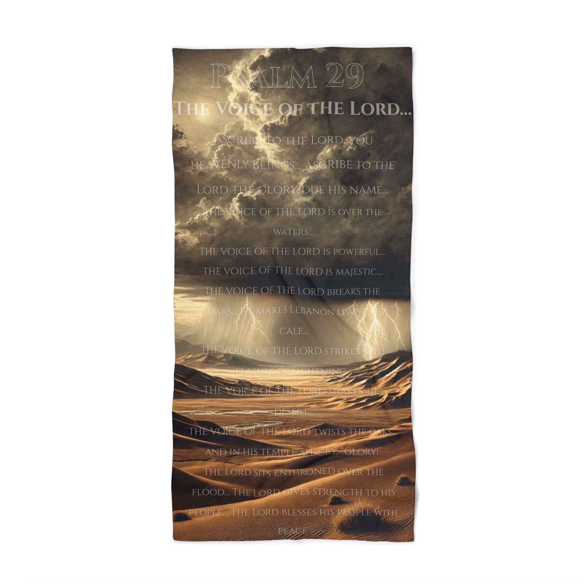 Psalm 29 -The Voice of the Lord - Beach Towel (30x60) / all4HIM collection x 2