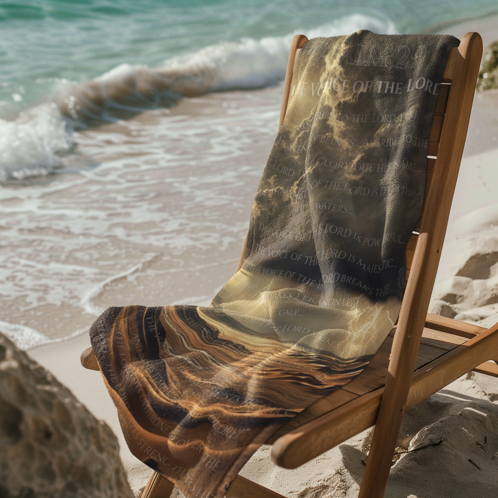 Psalm 29 -The Voice of the Lord - Beach Towel (30x60) / all4HIM collection x 2