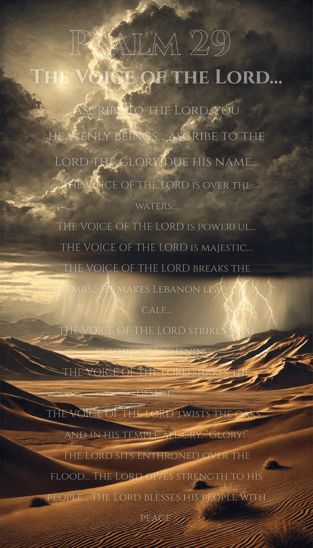Psalm 29 -The Voice of the Lord - Beach Towel (30x60) / all4HIM collection x 2