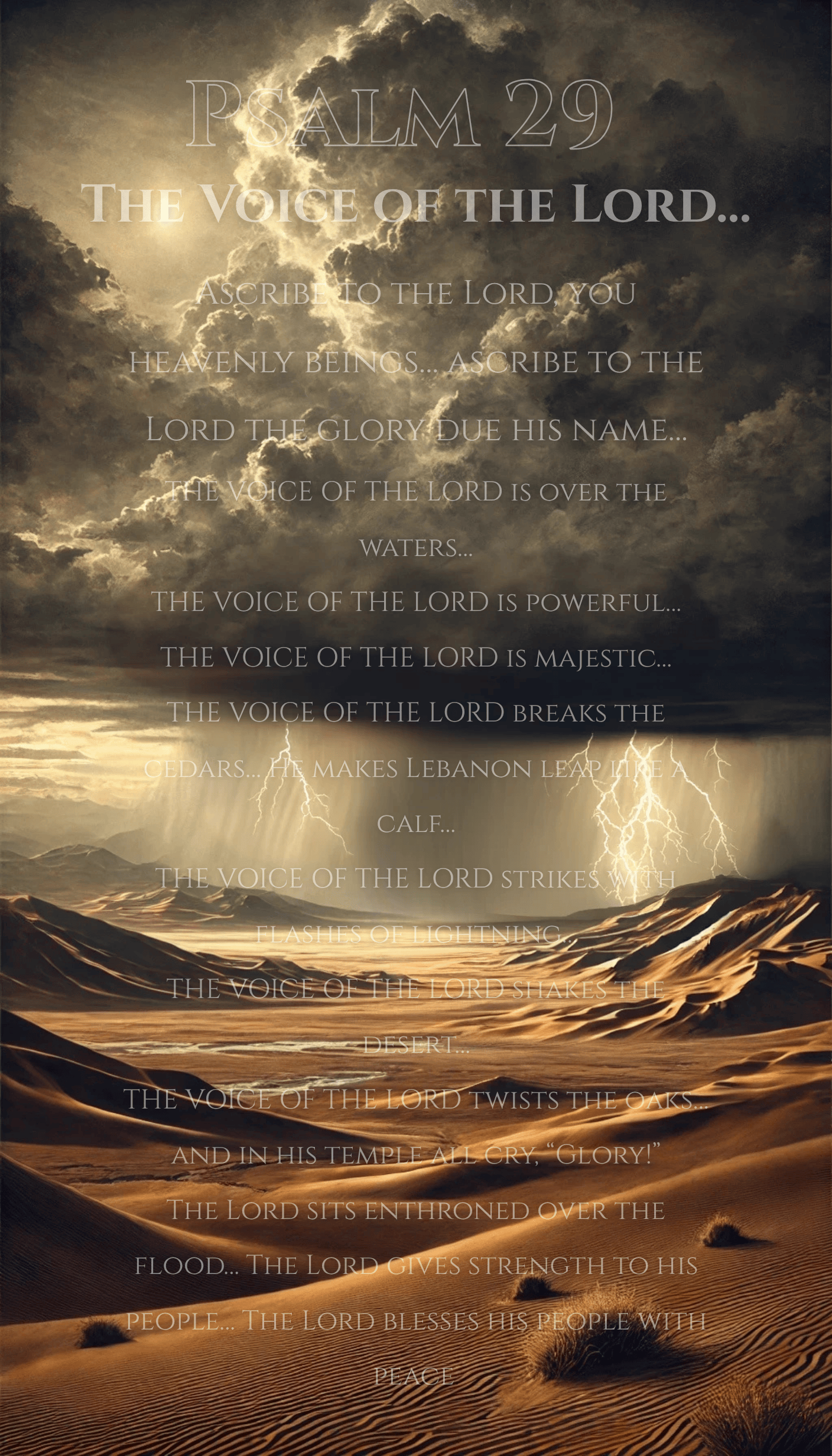 Psalm 29 -The Voice of the Lord - Beach Towel (30x60) / all4HIM collection x 2