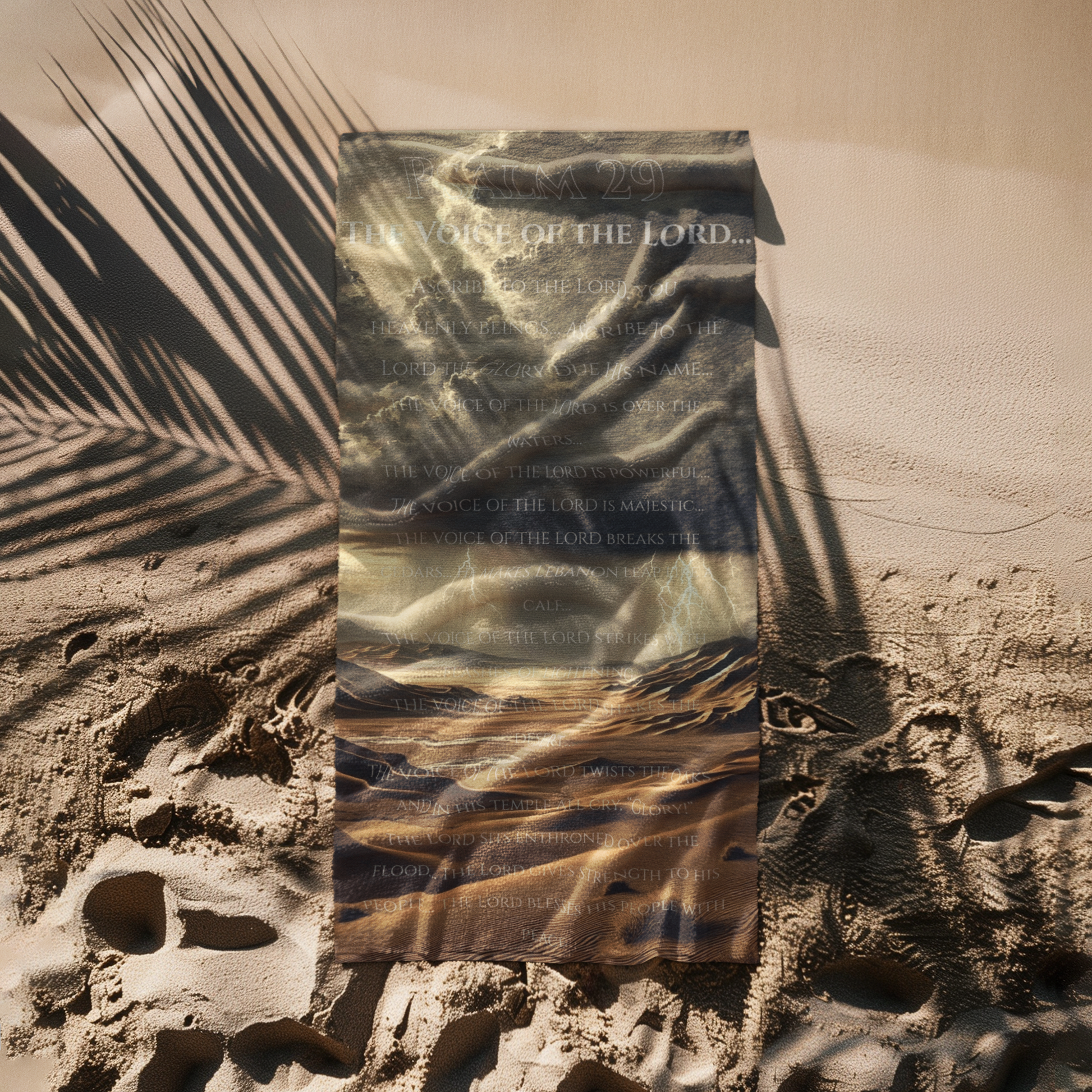 Psalm 29 -The Voice of the Lord - Beach Towel (30x60) / all4HIM collection x 2