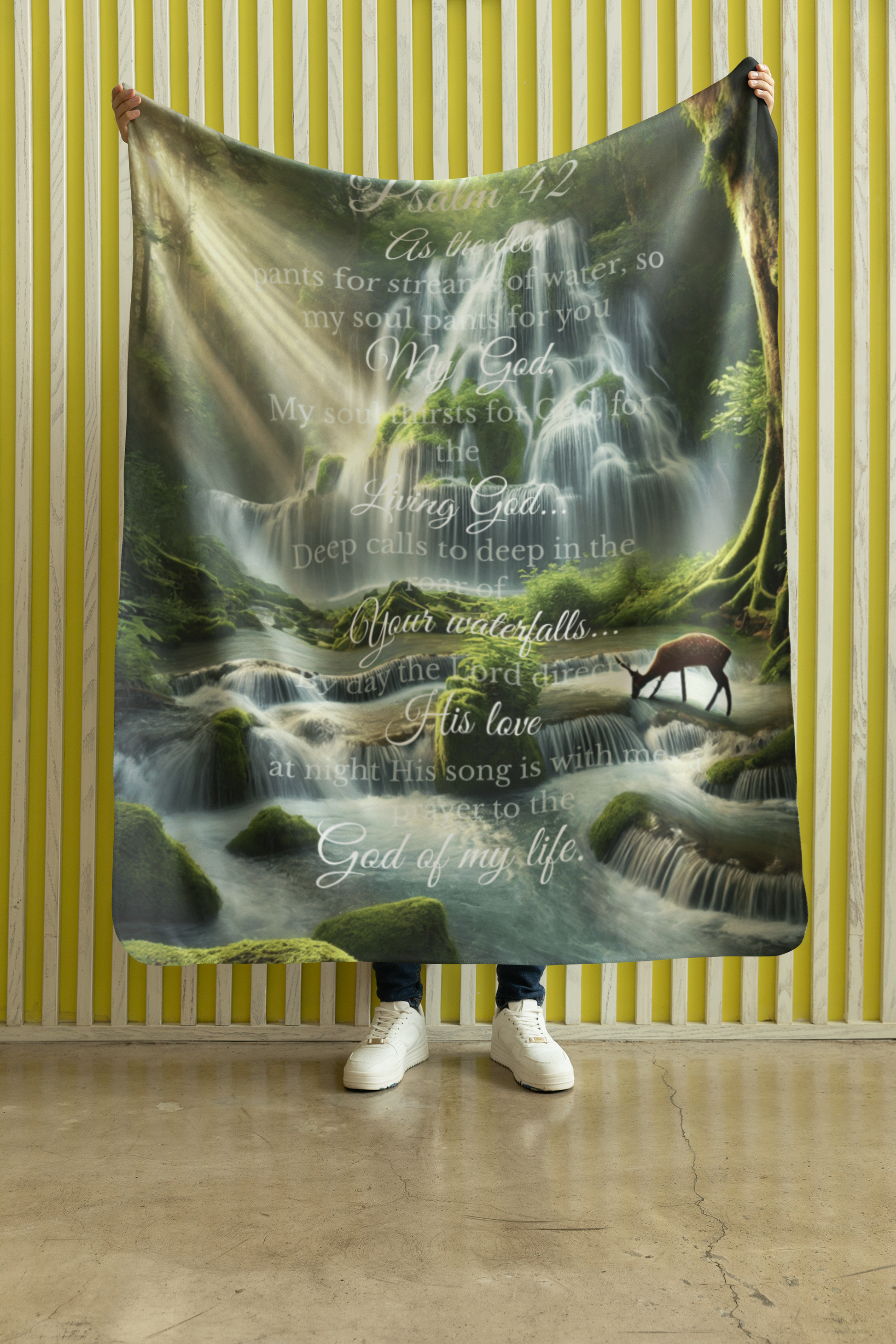 Covered by Him: Psalm 42- "As the Deer" blanket (50x60) | all4HIM Collection
