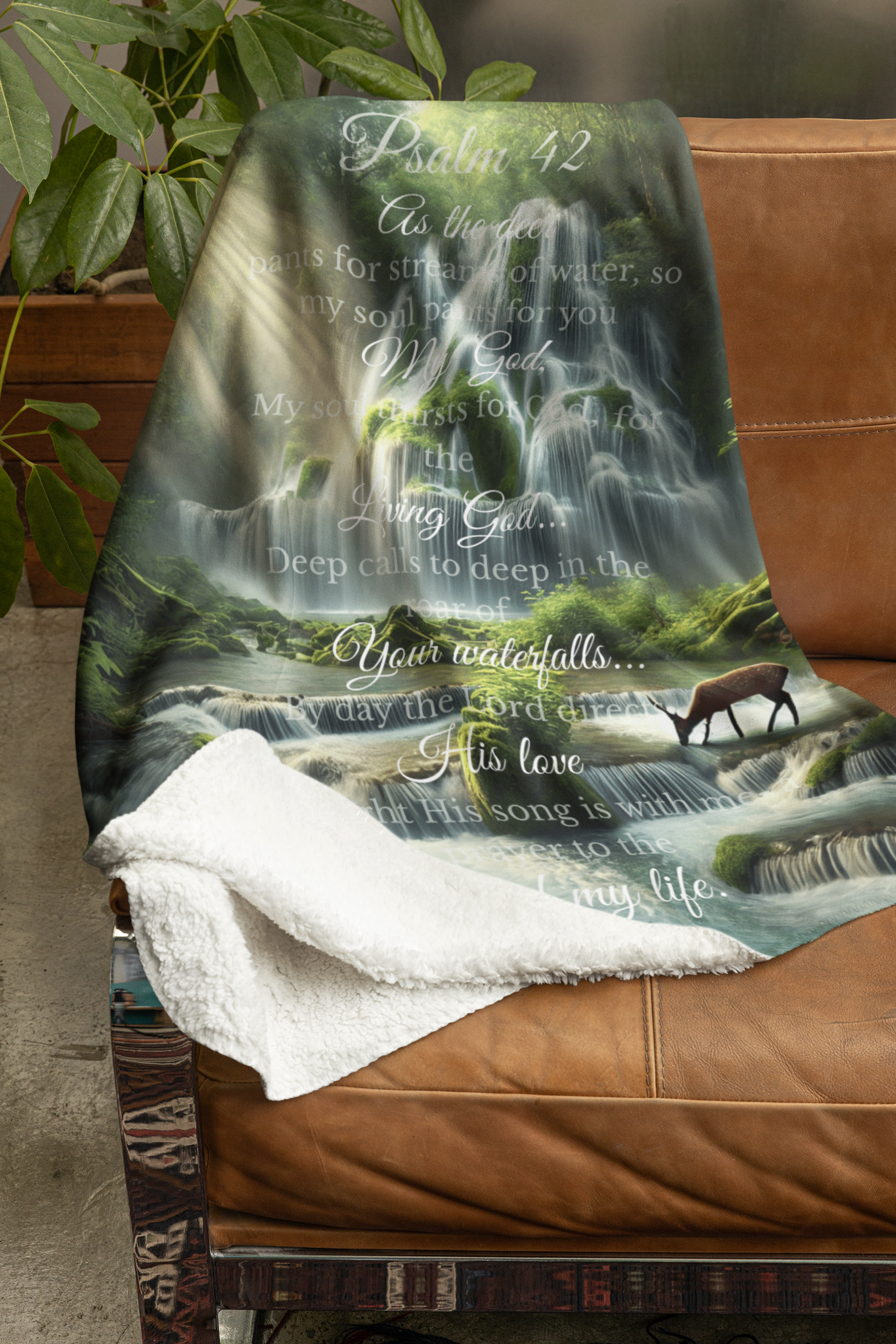 Covered by Him: Psalm 42- "As the Deer" blanket (50x60) | all4HIM Collection