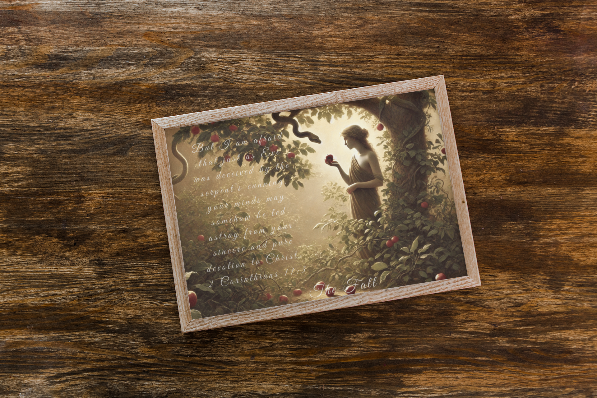 Sacred Scriptures: The Fall – 2 Corinthians 11:3 Canvas (20x16 and 10x8) | all4HIM Collection