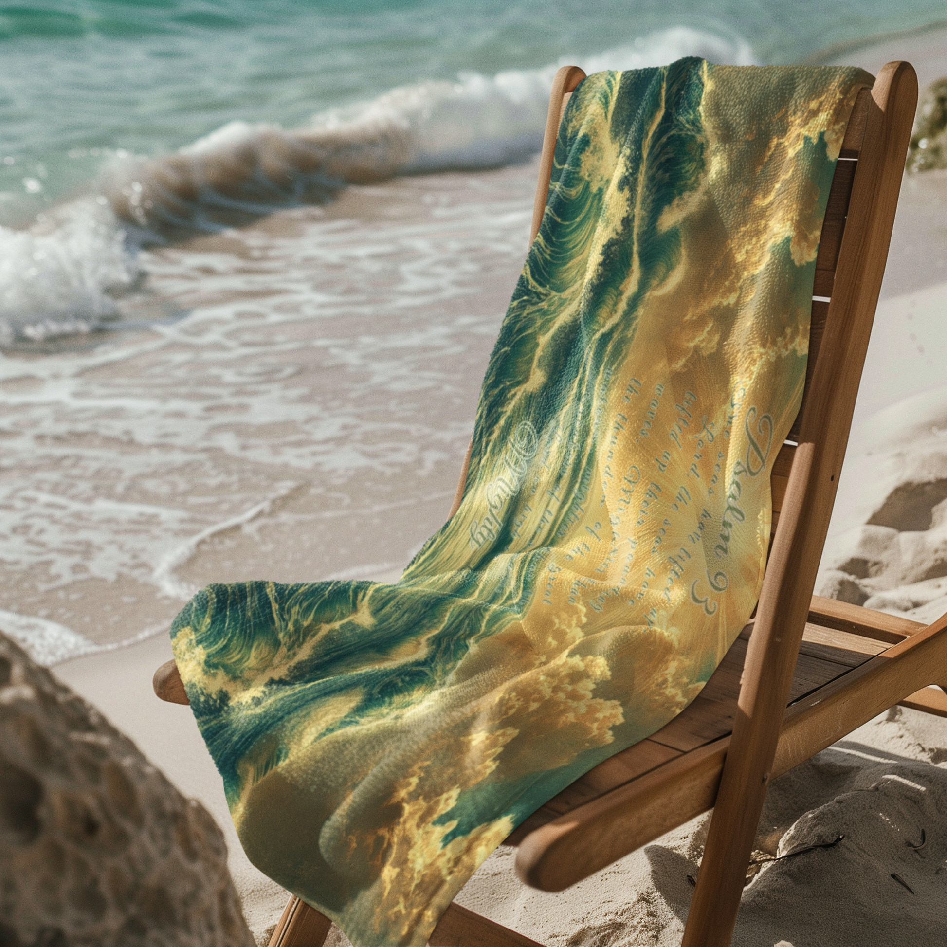 Sun, Sand, and Scripture: Psalm 93 - Mightier Than the Waves Beach Towel (30x60) | all4HIM collection