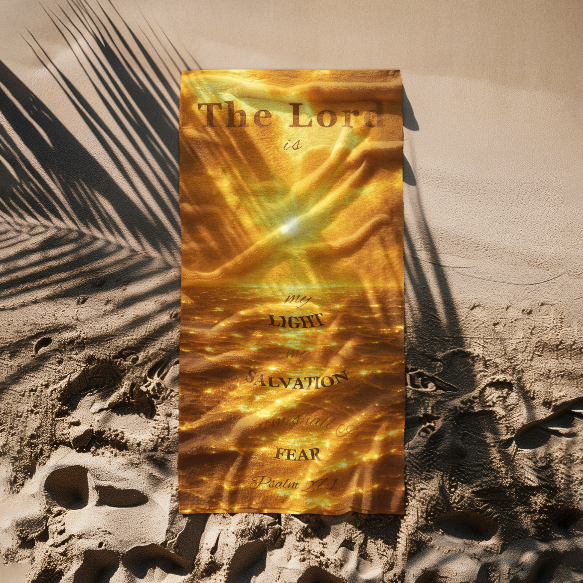 Sun, Sand, and Scripture: Psalm 27 - My Light and My Salvation (30x60) | all4HIM collection