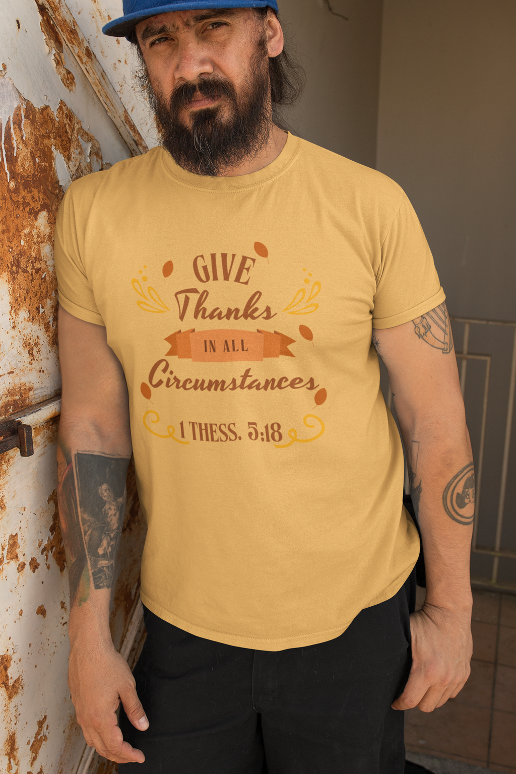 THANKSGIVING -1 Thessalonians 5:18 – T-Shirt | Live the Verse | all4HIM Collection