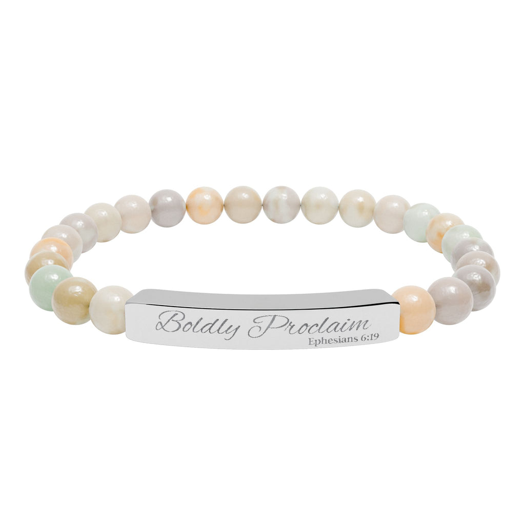 Boldly Proclaim – Ephesians 6:19 – Beaded Bracelet | Live the Verse | all4HIM