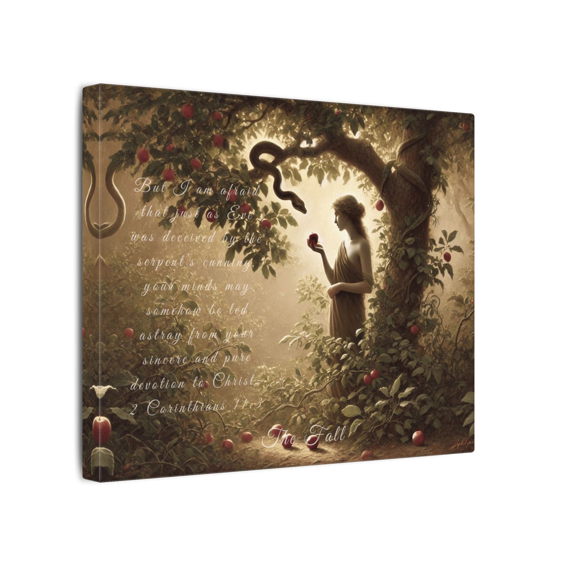 Sacred Scriptures: The Fall – 2 Corinthians 11:3 Canvas (20x16 and 10x8) | all4HIM Collection