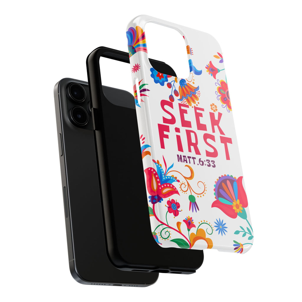 Seek First – Matthew 6:33 Phone Case | Live the Verse Collection