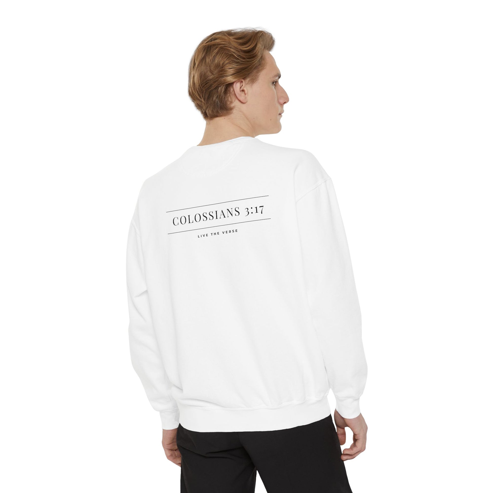 Live the Verse – Colossians 3:17 Crewneck | all4HIM Collection