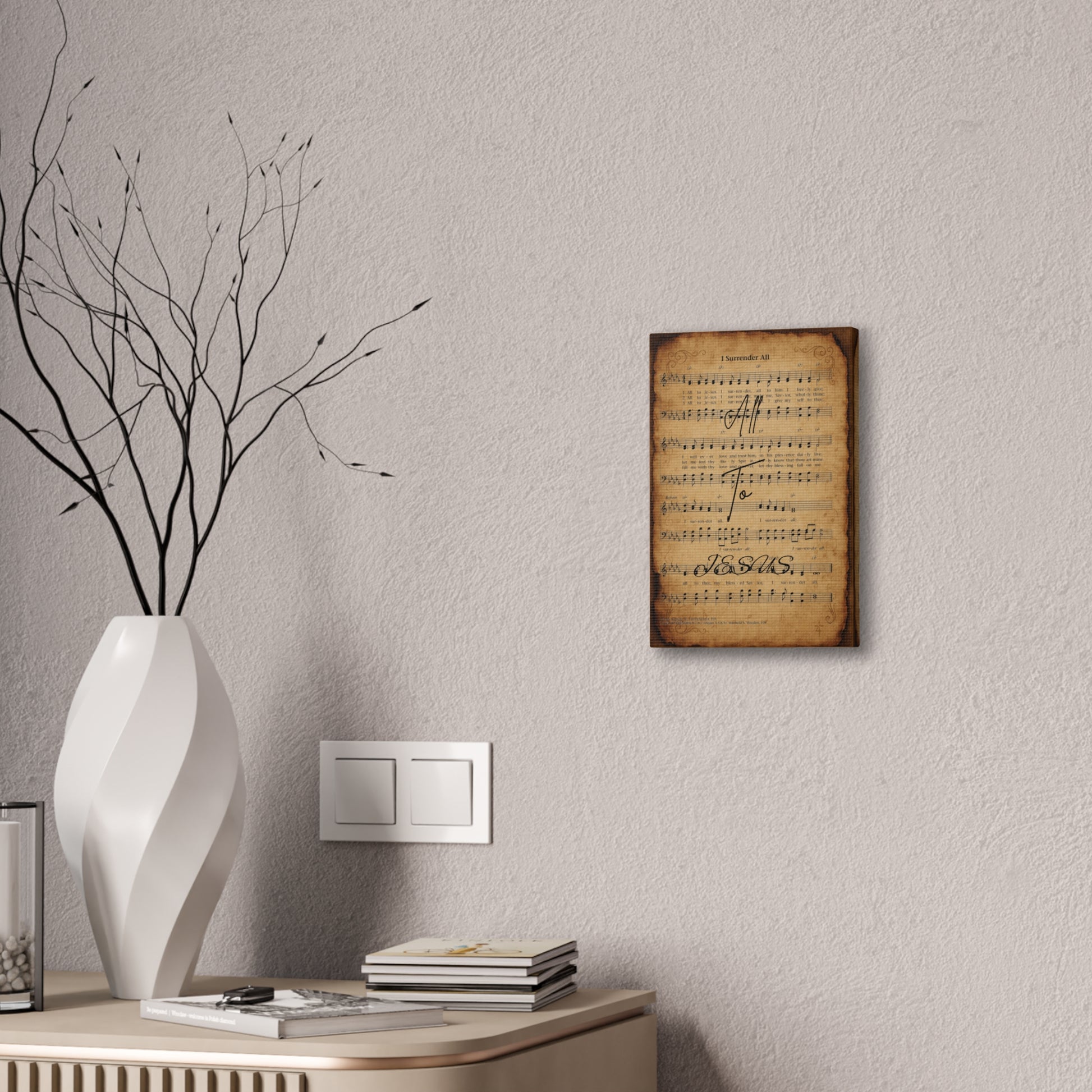 I Surrender All – Sacred Hymns Canvas Print | Live the Verse | all4HIM