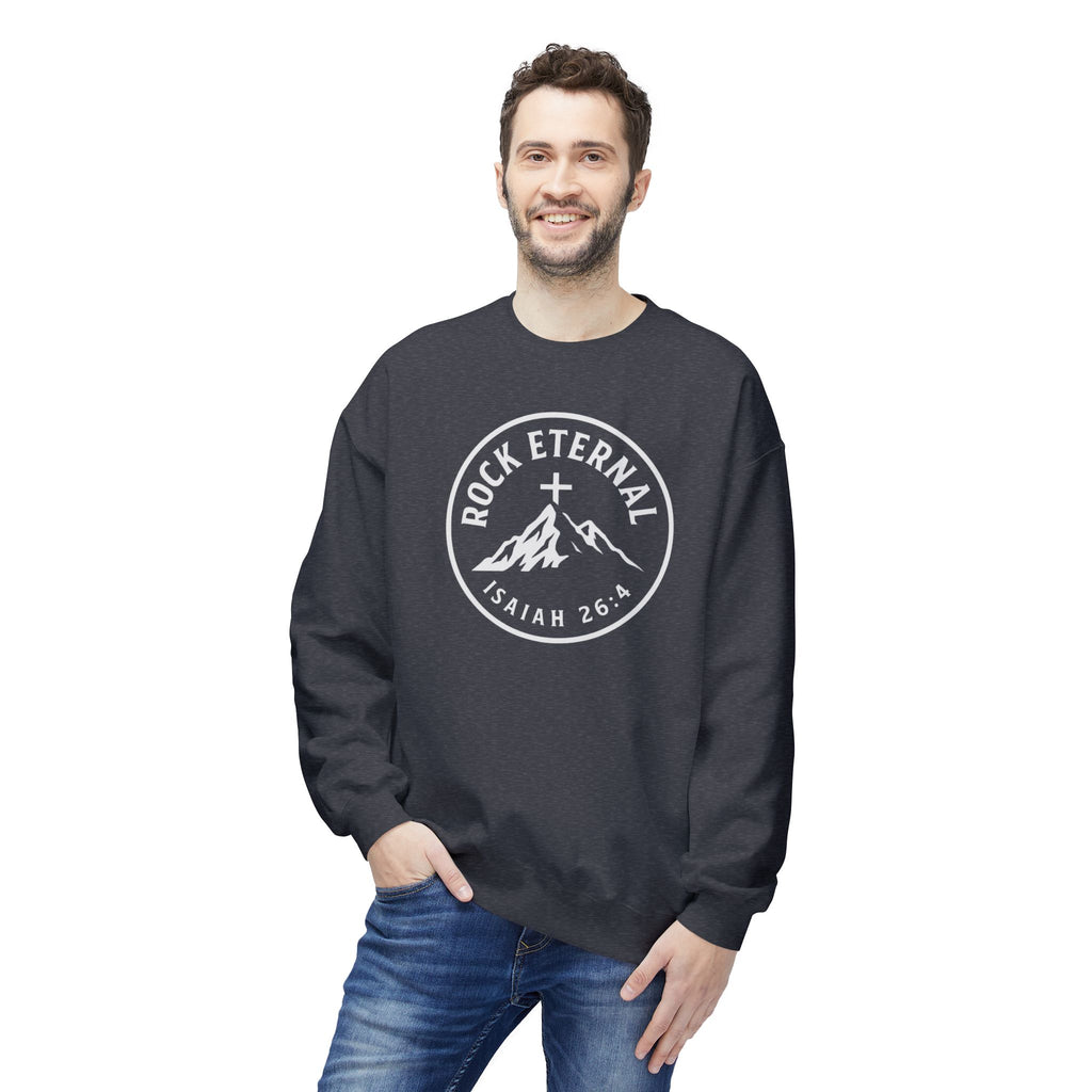 The Rock Eternal – Isaiah 26:4 – Crewneck | Live the Verse | all4HIM