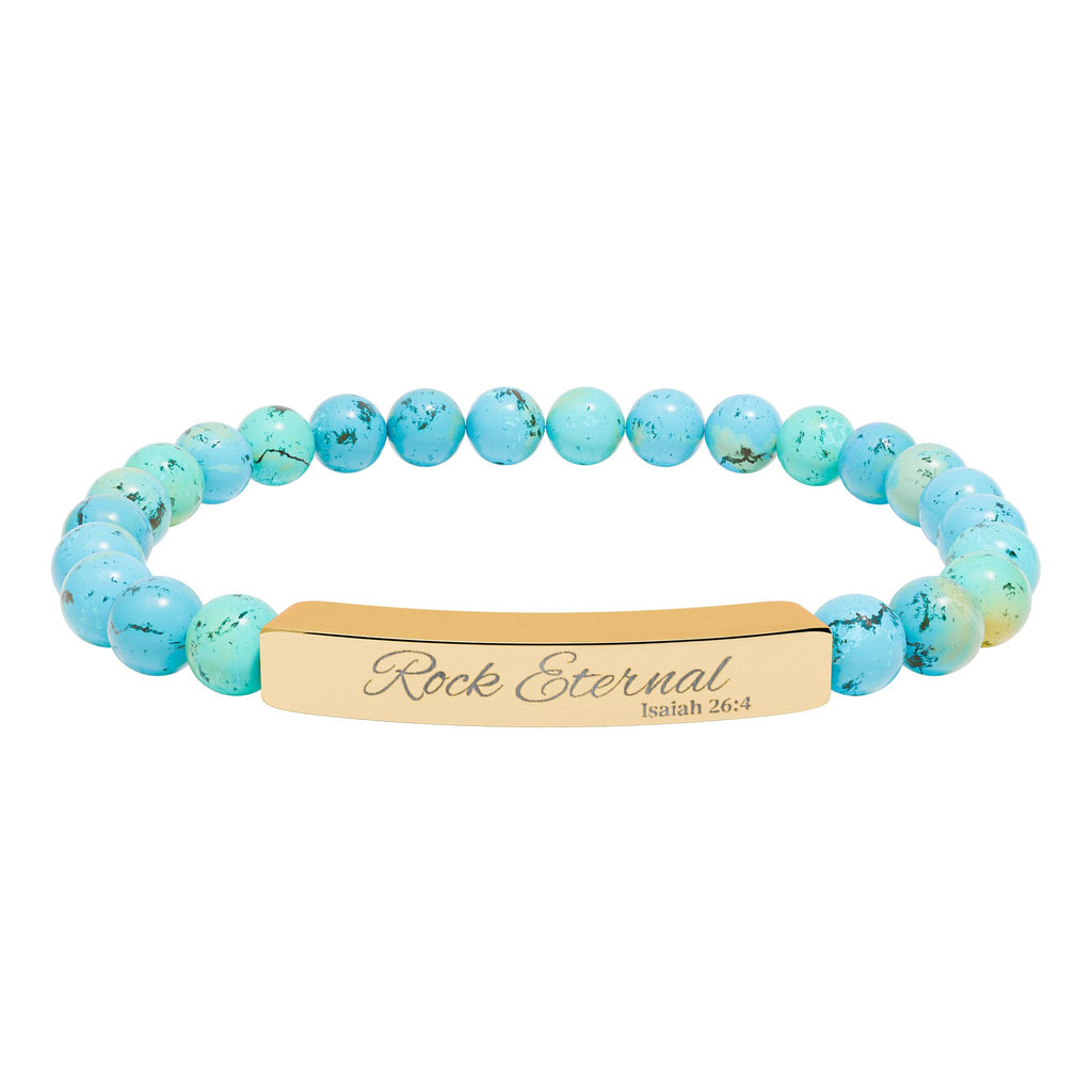 Rock Eternal – Isaiah 26:4 – Beaded Bracelet | Live the Verse | all4HIM