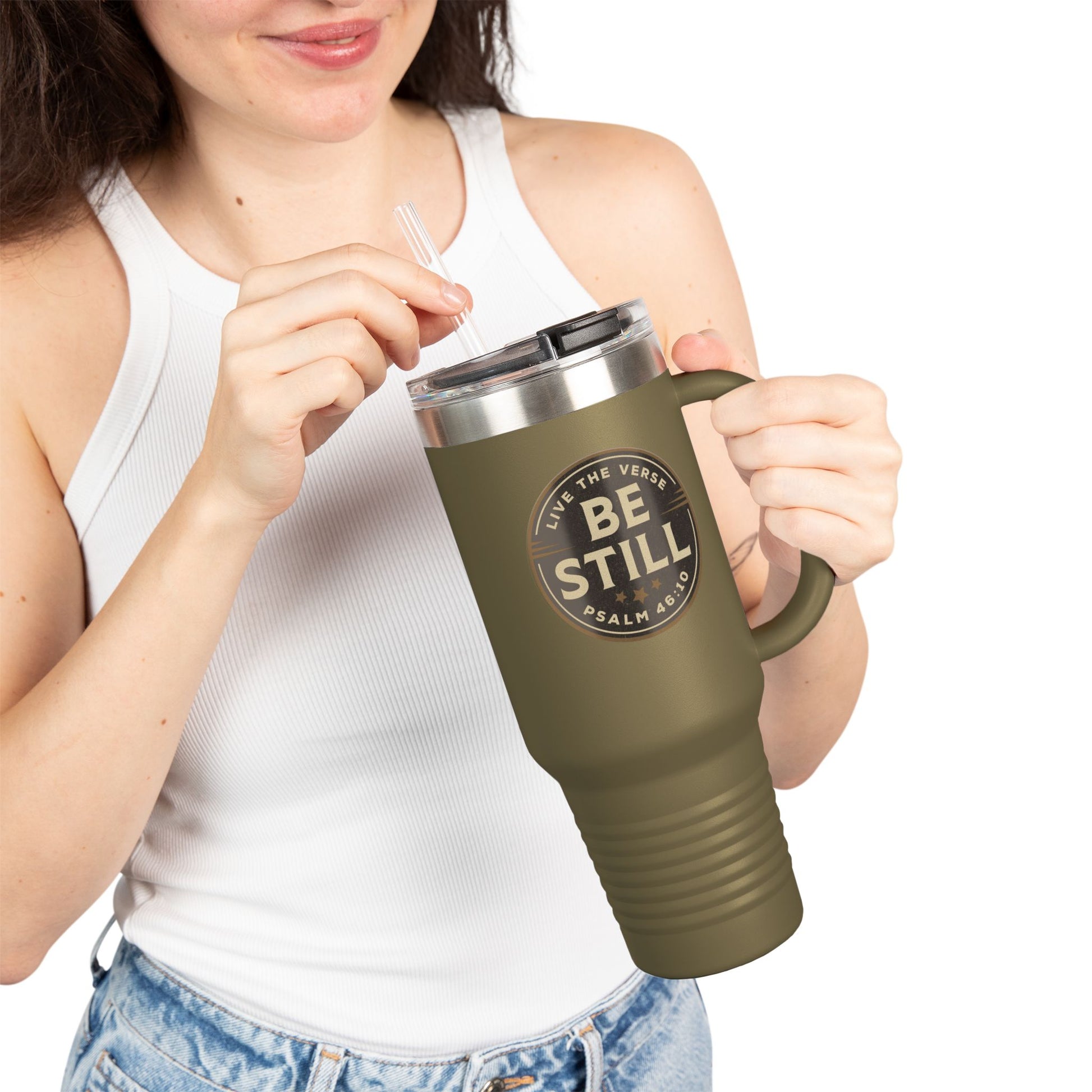Be Still – Psalm 46:10 Insulated Travel Mug | Live the Verse Collection | all4HIM