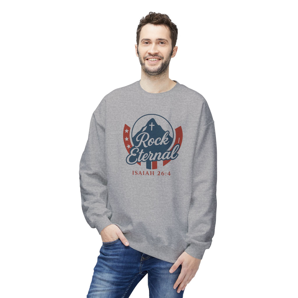 The Rock Eternal – Isaiah 26:4 – Crewneck | Live the Verse | all4HIM