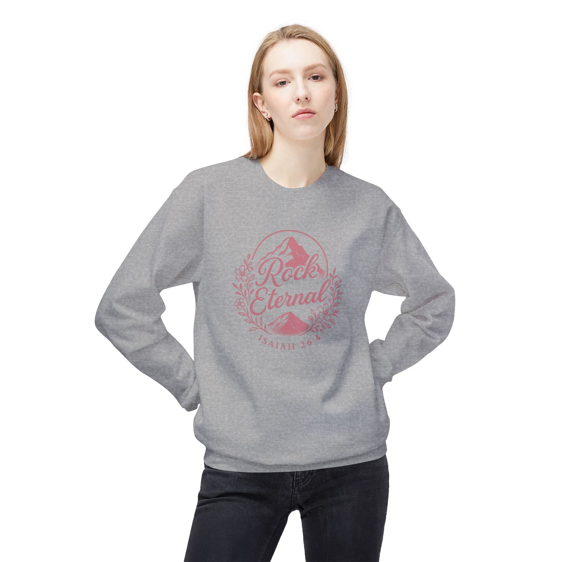 The Rock Eternal – Isaiah 26:4 – Crewneck | Live the Verse | all4HIM