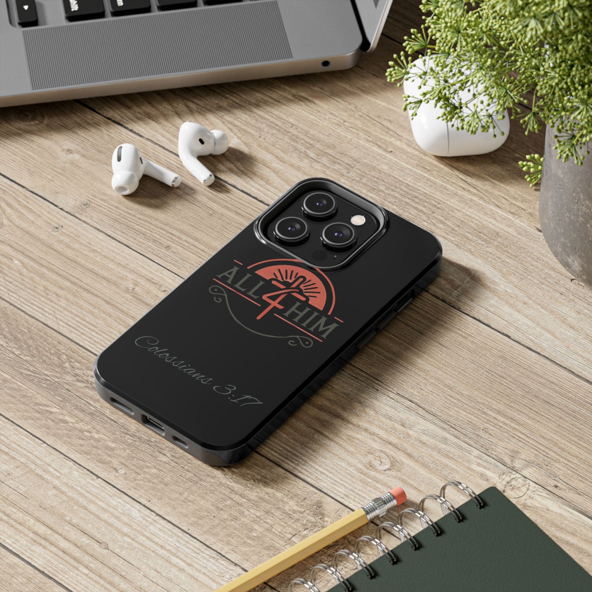 all4HIM Logo Phone Case – Colossians 3:17 | Faith + Function