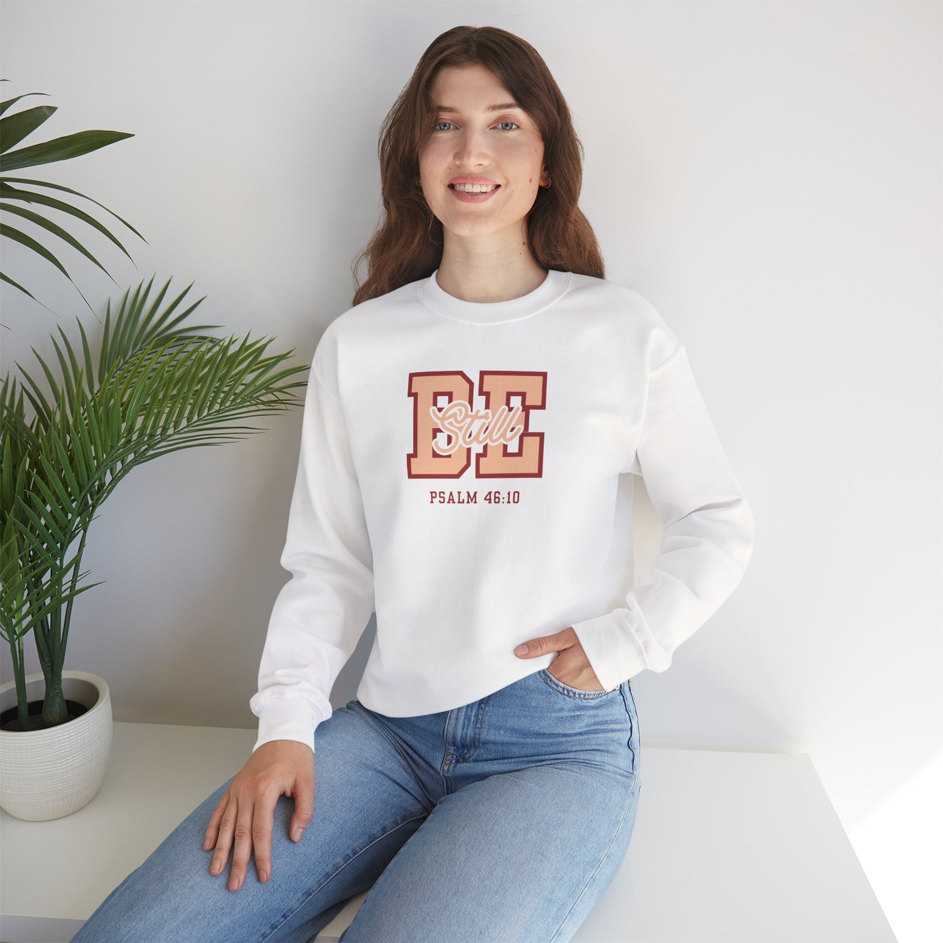 Be Still – Psalm 46:10 Crewneck Sweatshirt | Live the Verse Collection | all4HIM