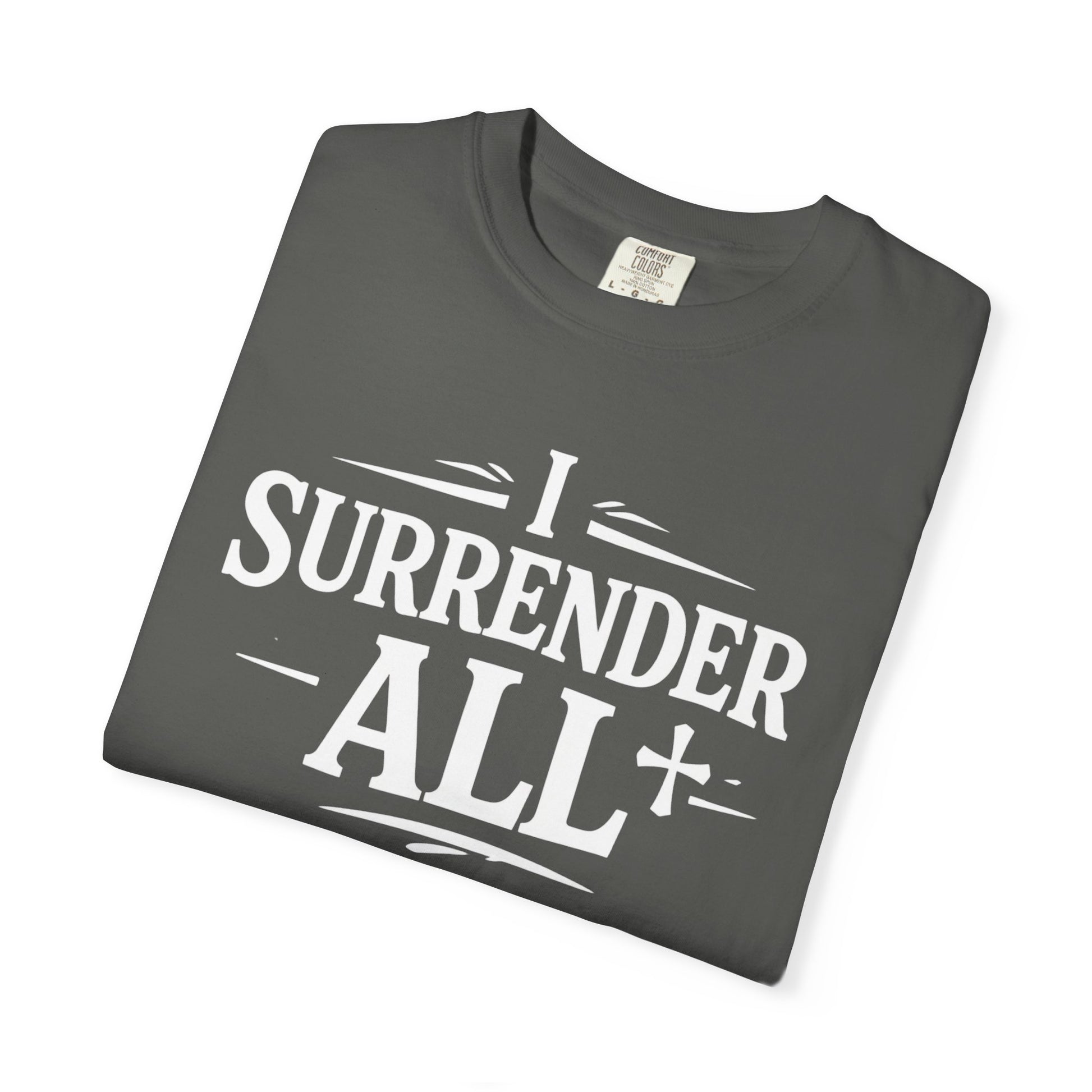 I Surrender All Shirt | Vintage Hymn Christian Shirt | Faith Comfort Colors Tee | Worship Apparel | Inspirational Christian Clothing | all4HIM