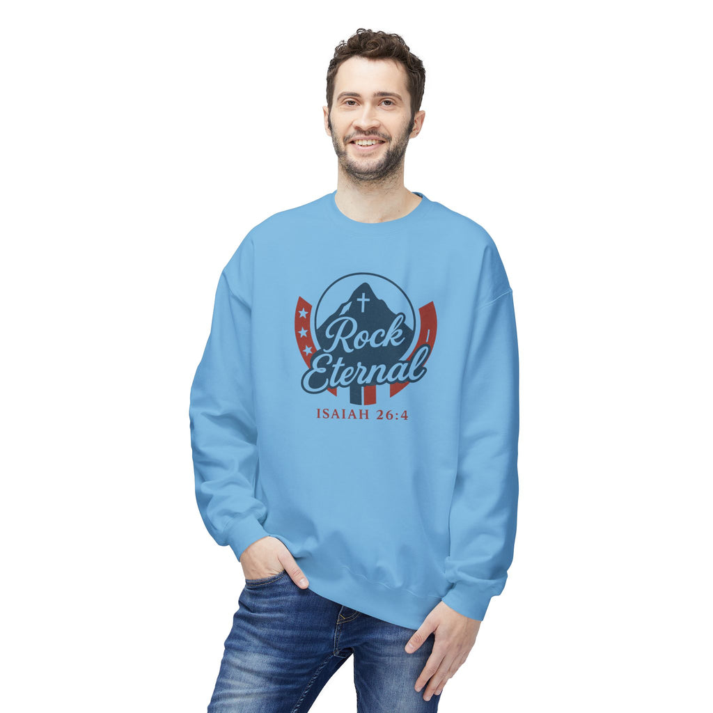 The Rock Eternal – Isaiah 26:4 – Crewneck | Live the Verse | all4HIM