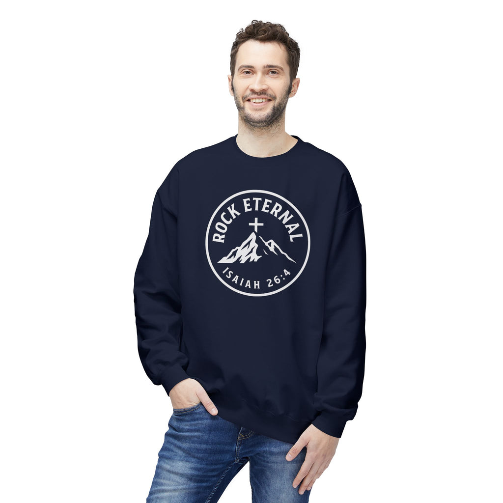 The Rock Eternal – Isaiah 26:4 – Crewneck | Live the Verse | all4HIM