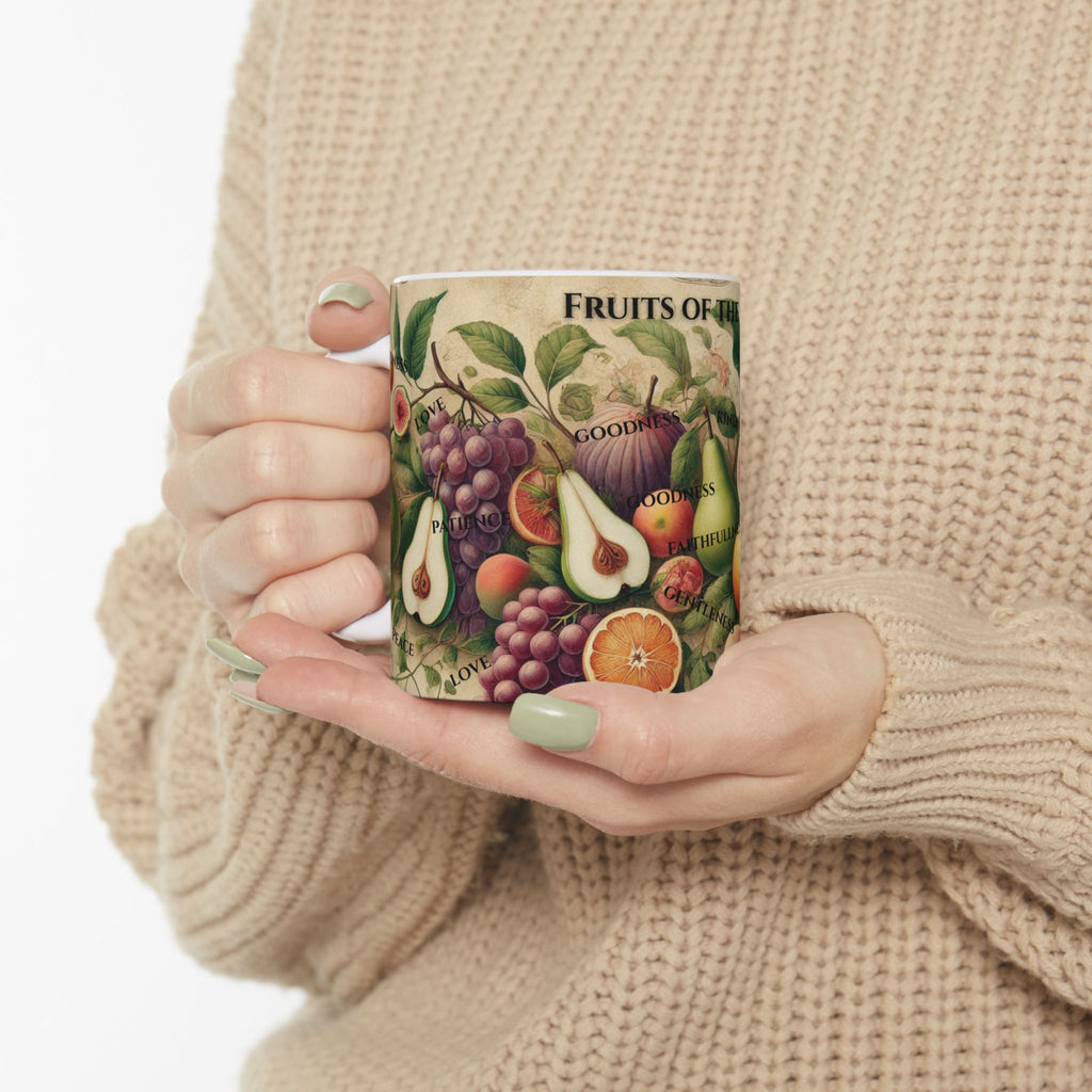 Fill Your Cup: Fruits of the Spirit Mug – Christian Wraparound Mug | all4HIM Collection – 11oz & 15oz