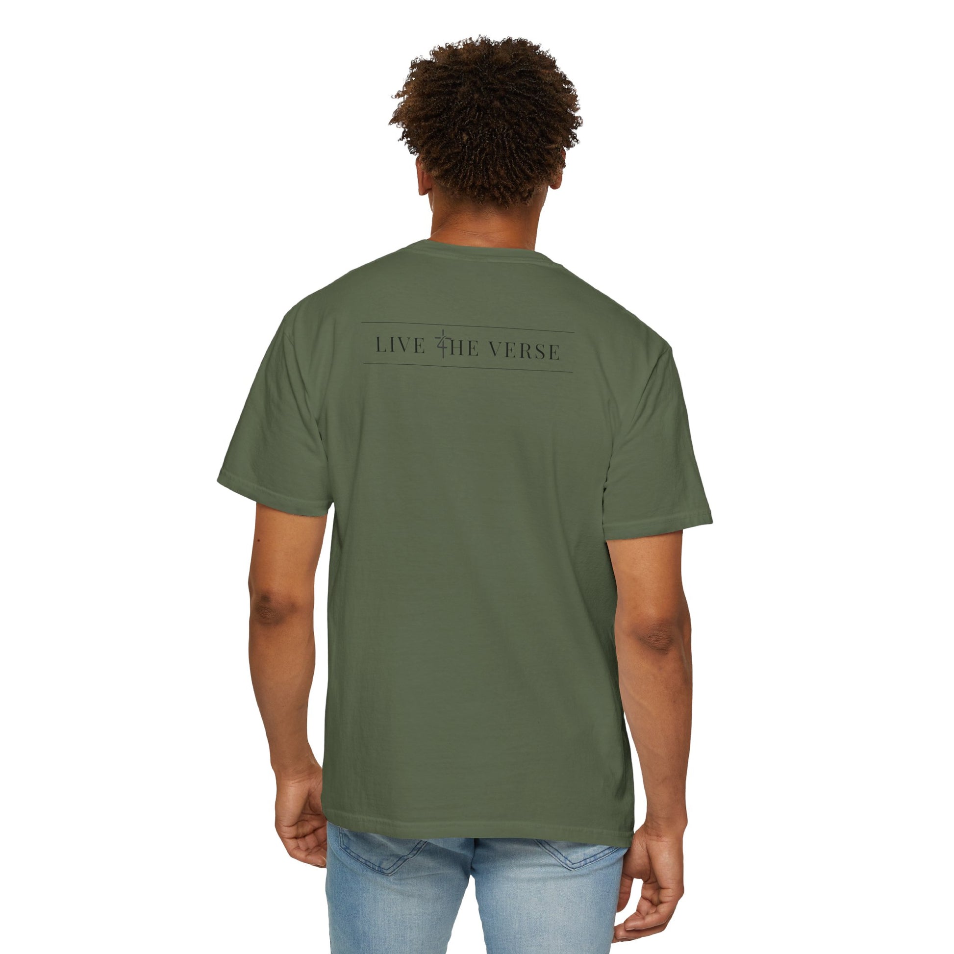 Seek First – Christian T-Shirt | Vintage Mountain Patch Design | Live the Verse Collection | all4HIM