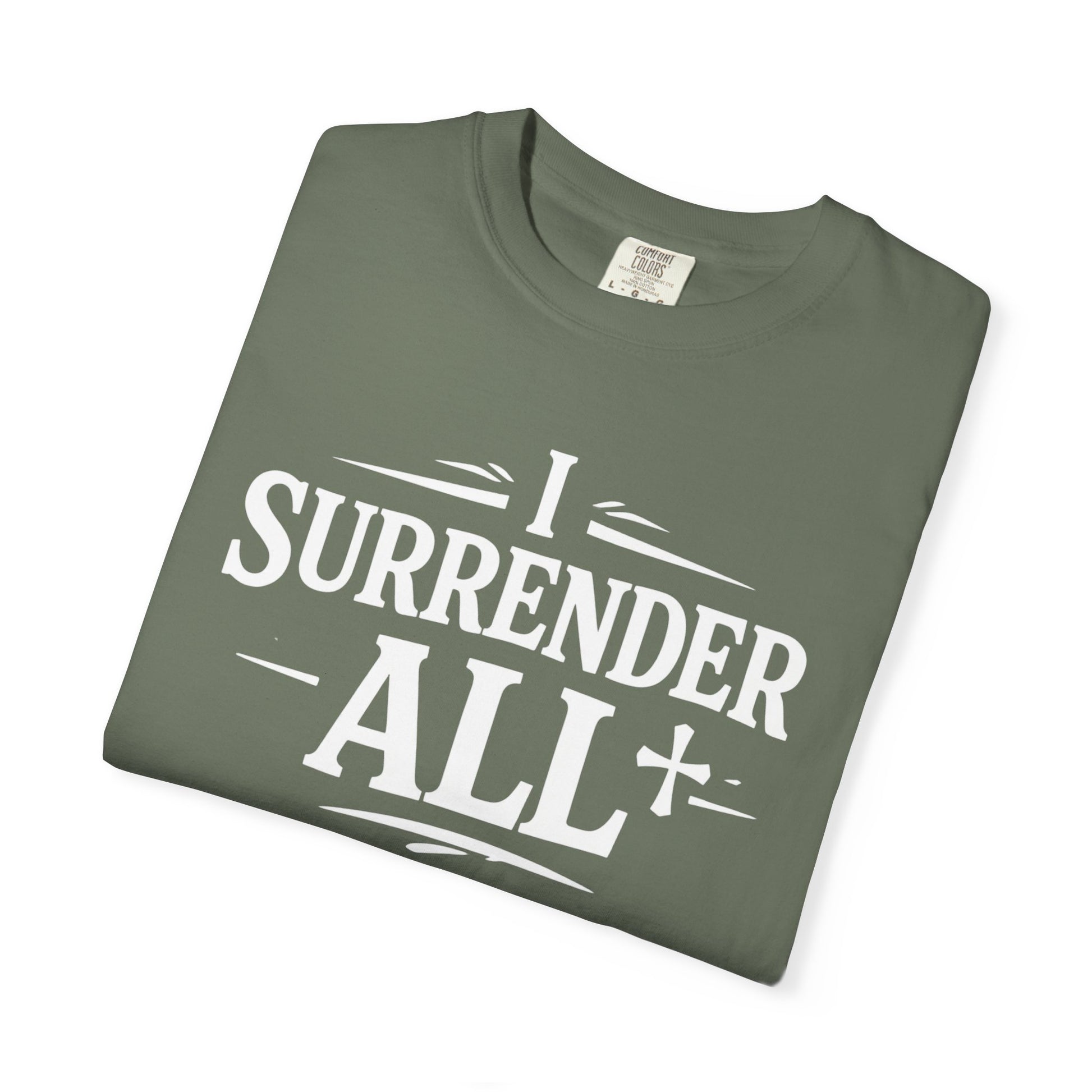 I Surrender All Shirt | Vintage Hymn Christian Shirt | Faith Comfort Colors Tee | Worship Apparel | Inspirational Christian Clothing | all4HIM