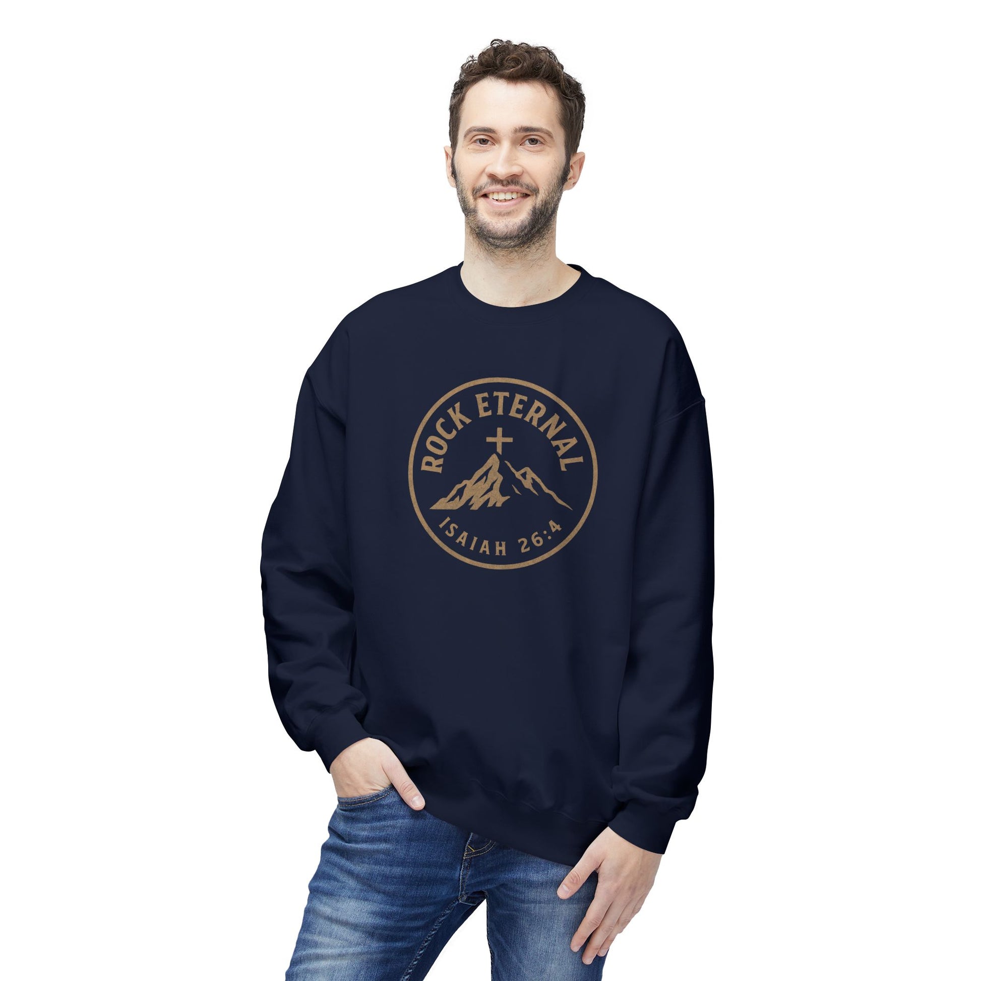 The Rock Eternal – Isaiah 26:4 – Crewneck | Live the Verse | all4HIM