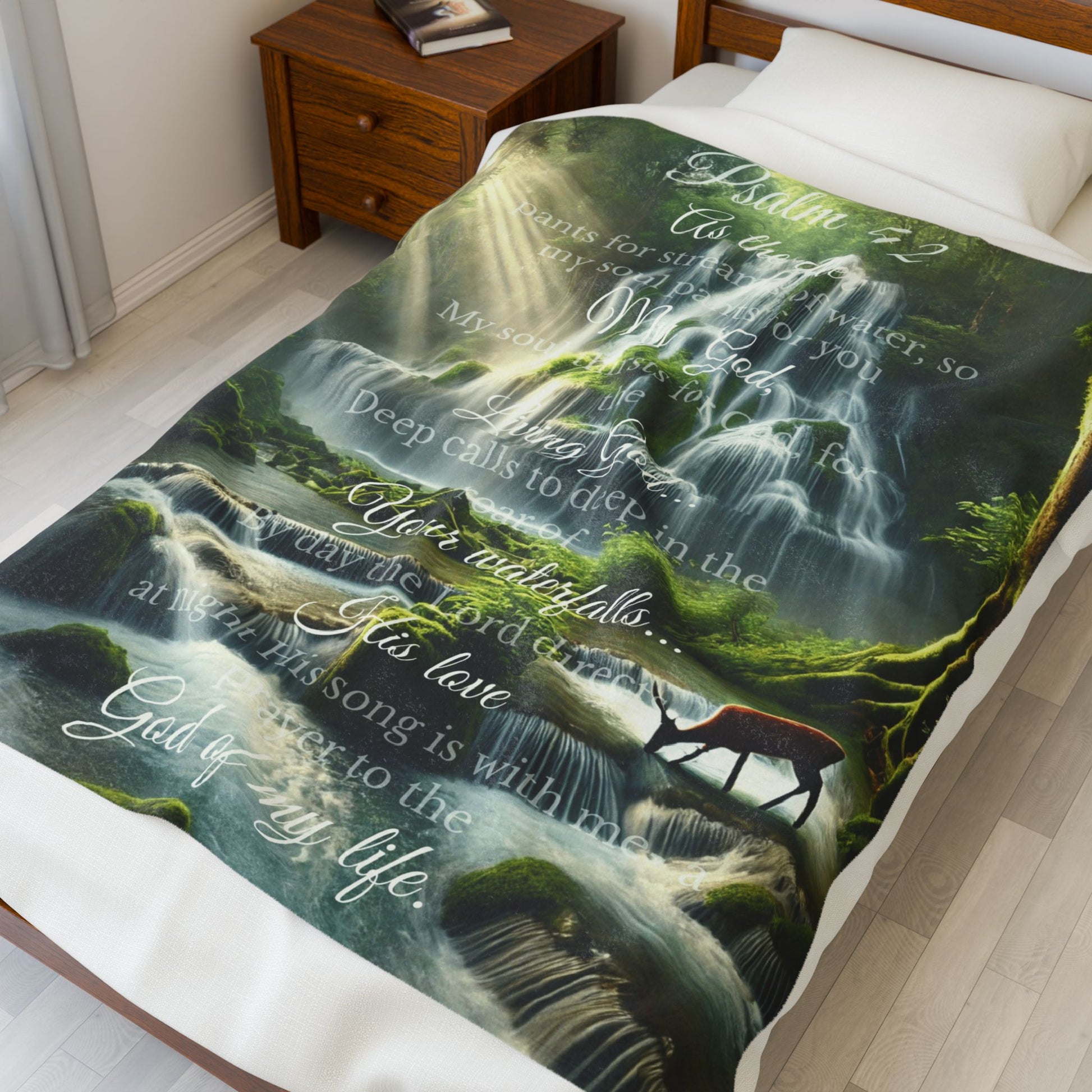Covered by Him: Psalm 42- "As the Deer" blanket (50x60) | all4HIM Collection