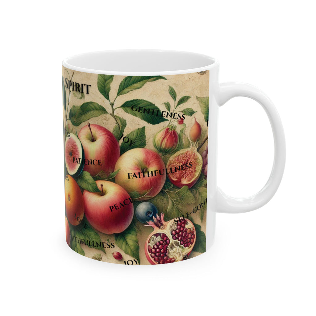 Fill Your Cup: Fruits of the Spirit Mug – Christian Wraparound Mug | all4HIM Collection – 11oz & 15oz