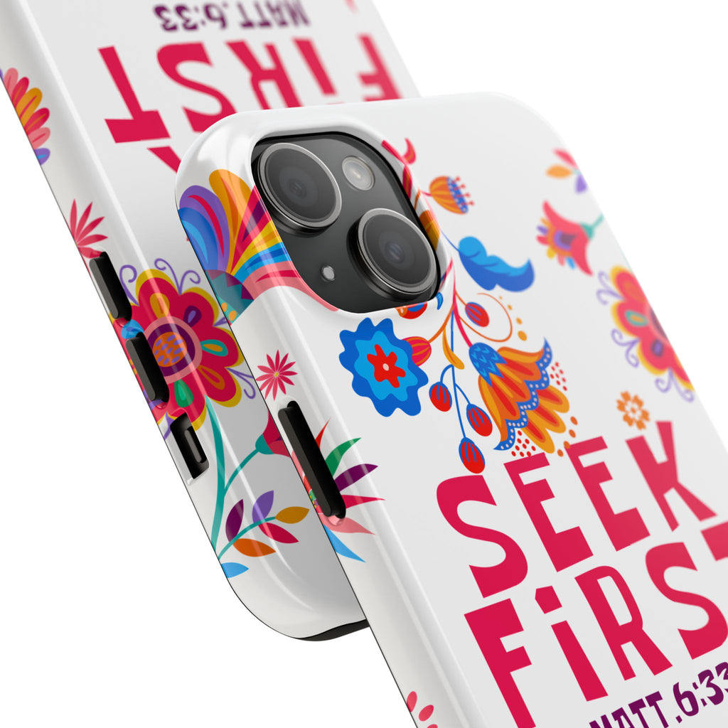 Seek First – Matthew 6:33 Phone Case | Live the Verse Collection