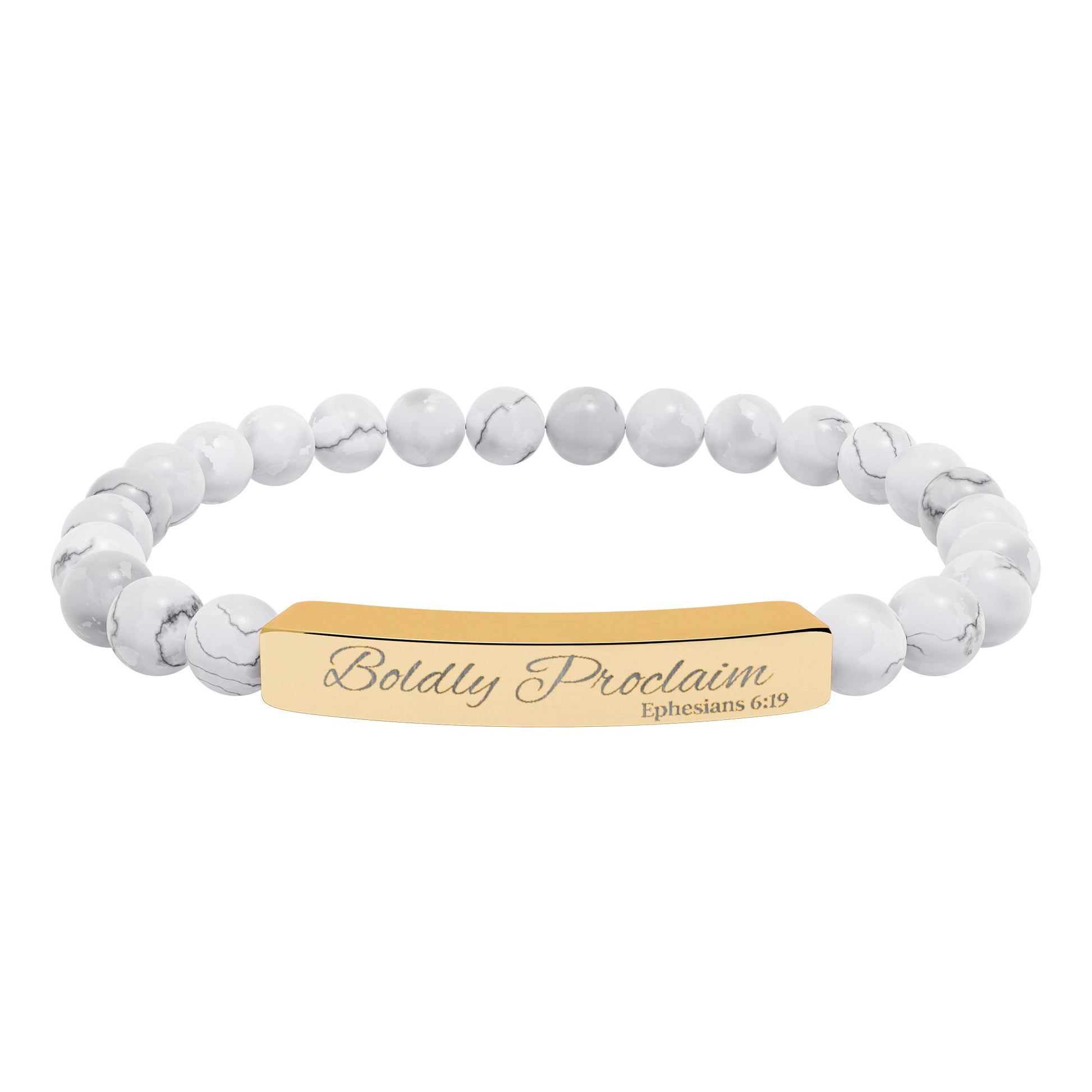 Boldly Proclaim – Ephesians 6:19 – Beaded Bracelet | Live the Verse | all4HIM