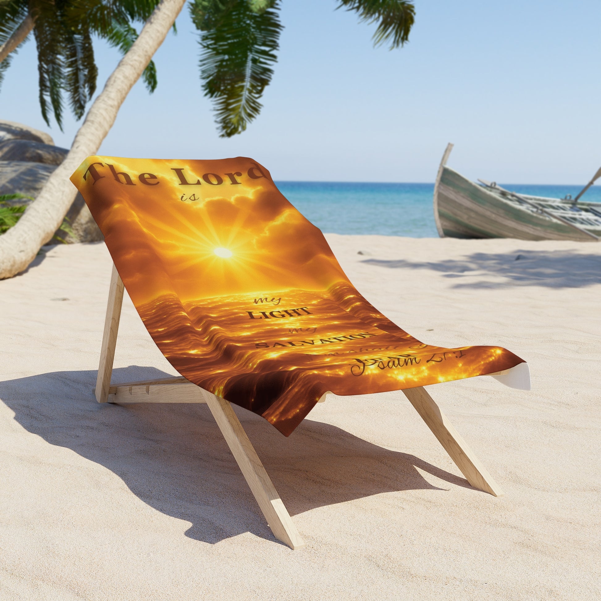 Sun, Sand, and Scripture: Psalm 27 - My Light and My Salvation (30x60) | all4HIM collection