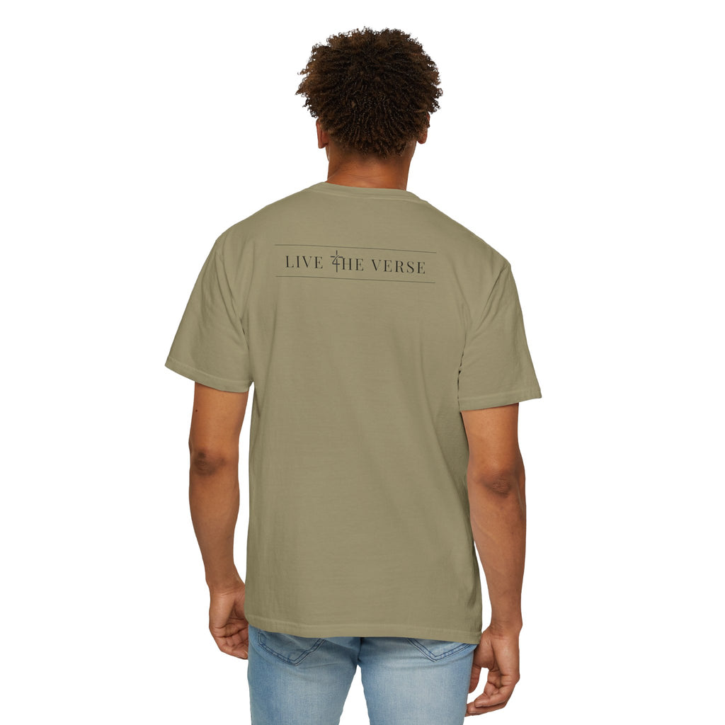 Seek First – Christian T-Shirt | Vintage Mountain Patch Design | Live the Verse Collection | all4HIM