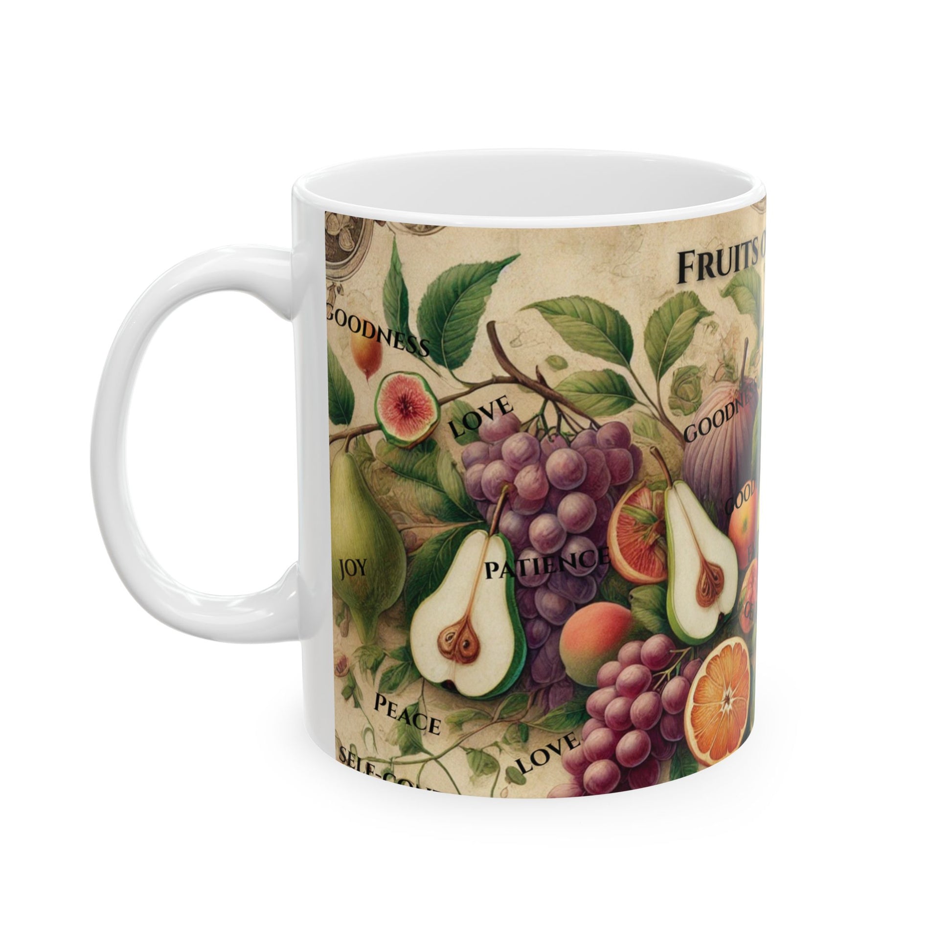Fill Your Cup: Fruits of the Spirit Mug – Christian Wraparound Mug | all4HIM Collection – 11oz & 15oz