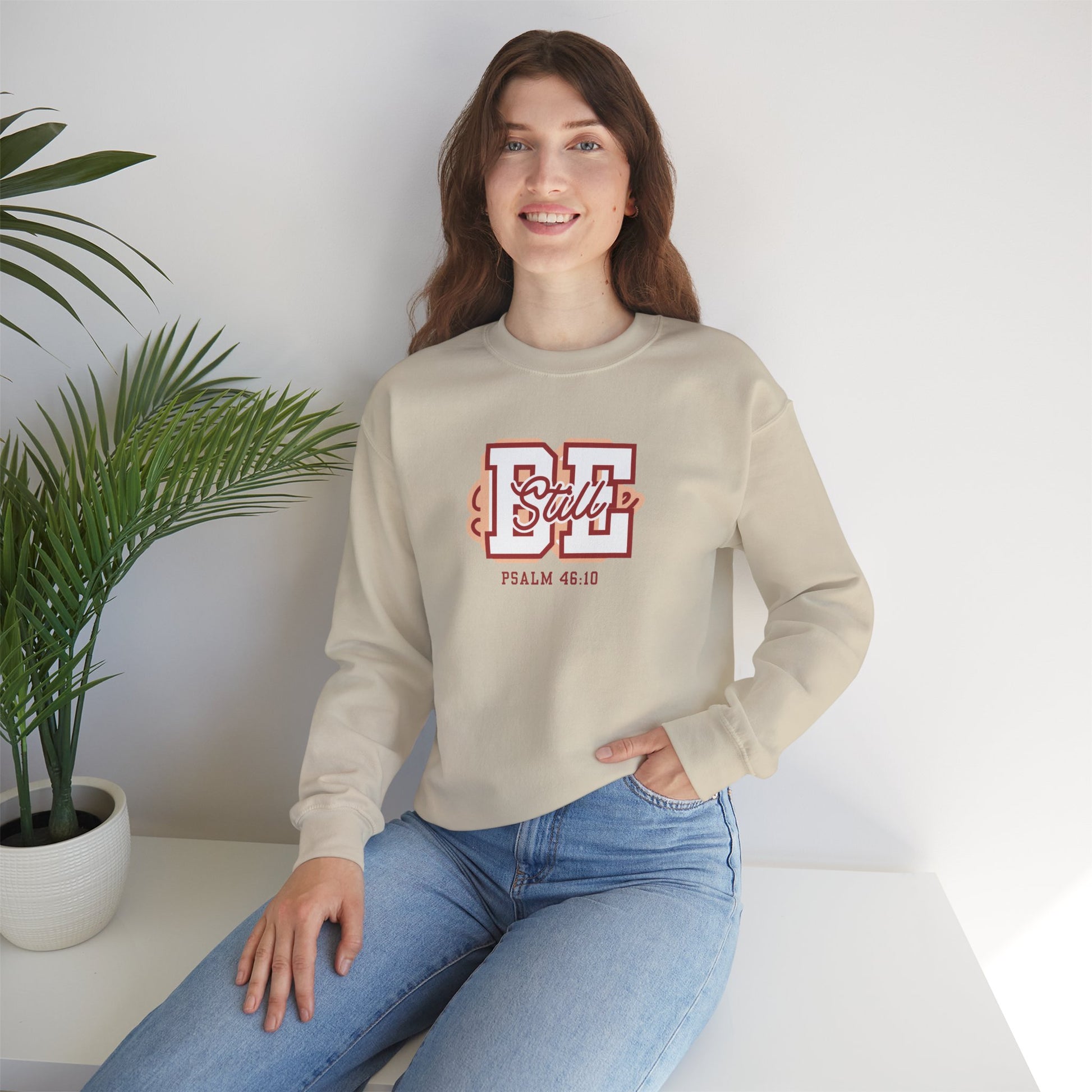 Be Still – Psalm 46:10 Crewneck Sweatshirt | Live the Verse Collection | all4HIM
