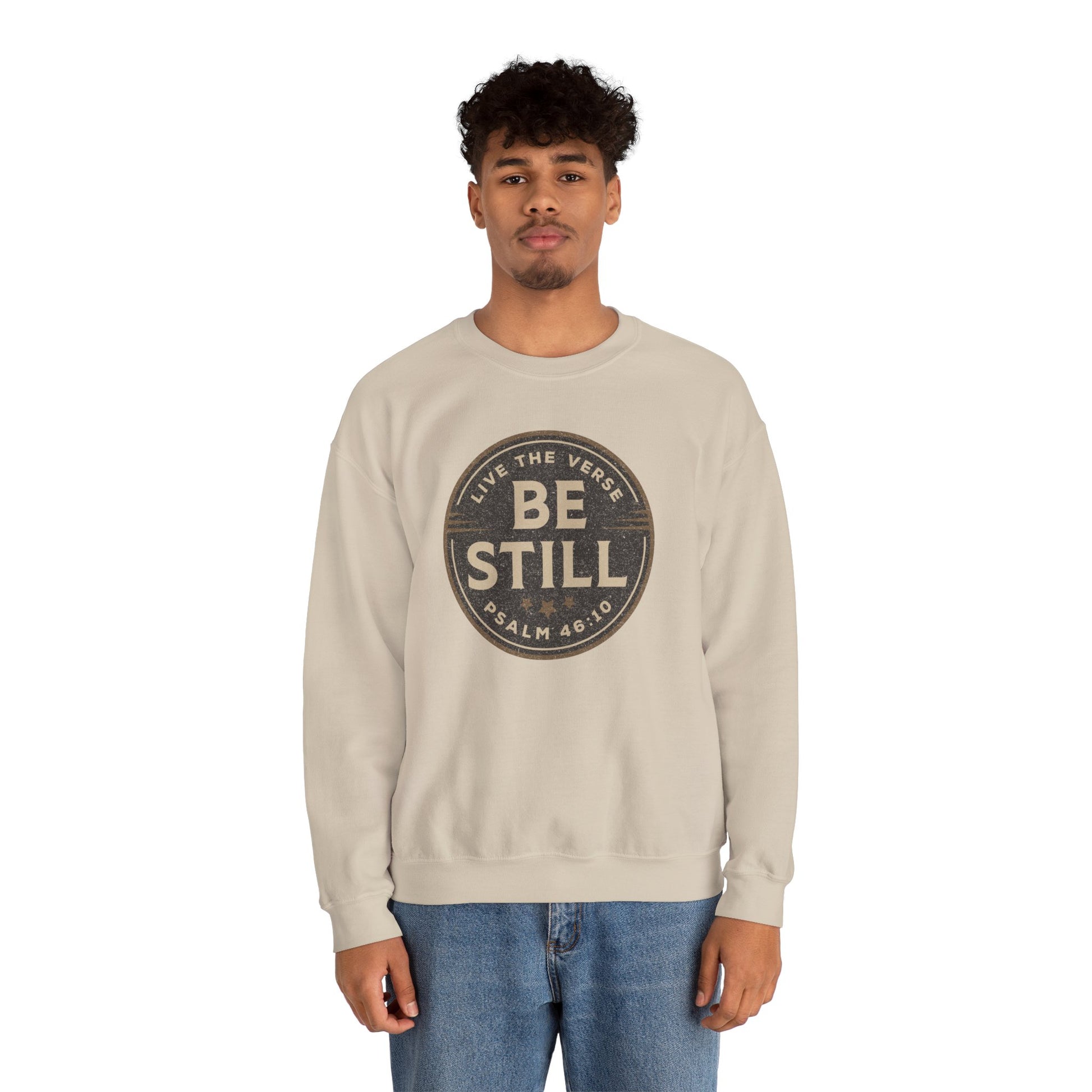 Be Still – Psalm 46:10 Crewneck Sweatshirt | Live the Verse Collection | all4HIM