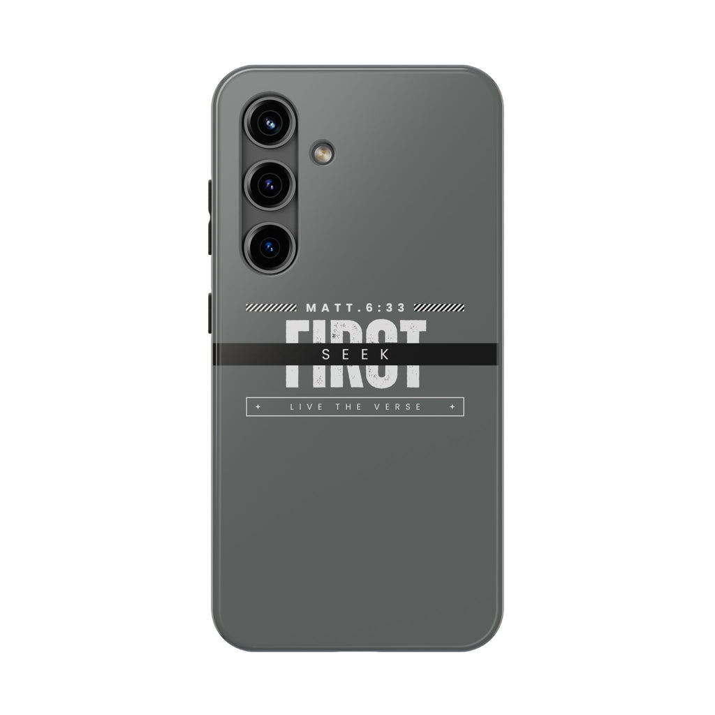 Seek First – Matthew 6:33 Phone Case | Live the Verse Collection