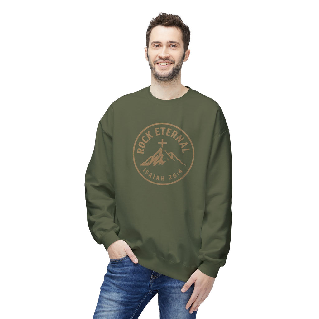 The Rock Eternal – Isaiah 26:4 – Crewneck | Live the Verse | all4HIM