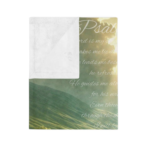 Covered by Him | Psalm 23 – The Lord is My Shepherd blanket (40x30) | all4HIM Collection